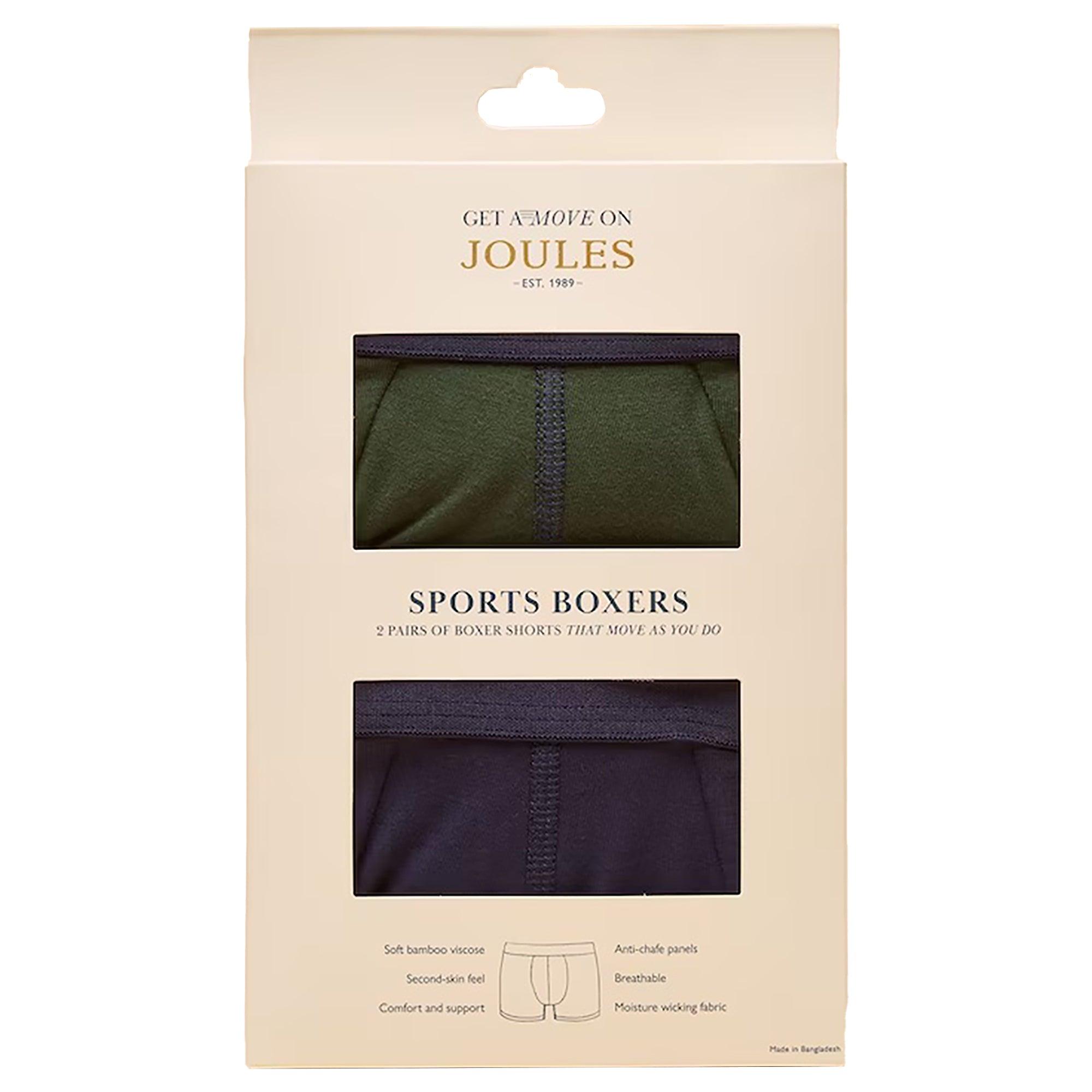 Product image 1 of 4 of Joules Men's Get A Move On Sports Boxers 2 Pack - Green/Blue