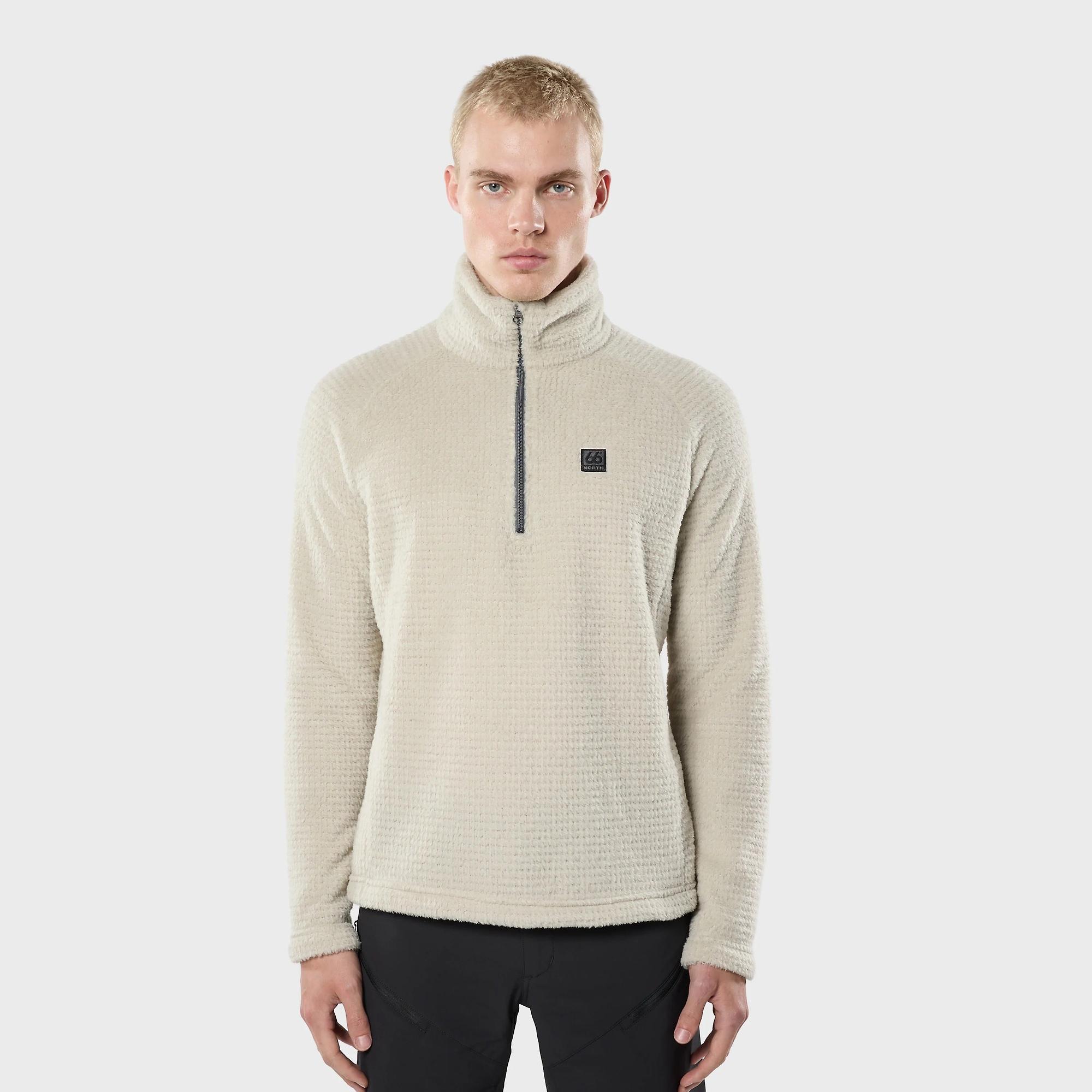 Product image 2 of 8 of 66°North Men's Hrannar Zipneck Fleece - Dark Stone