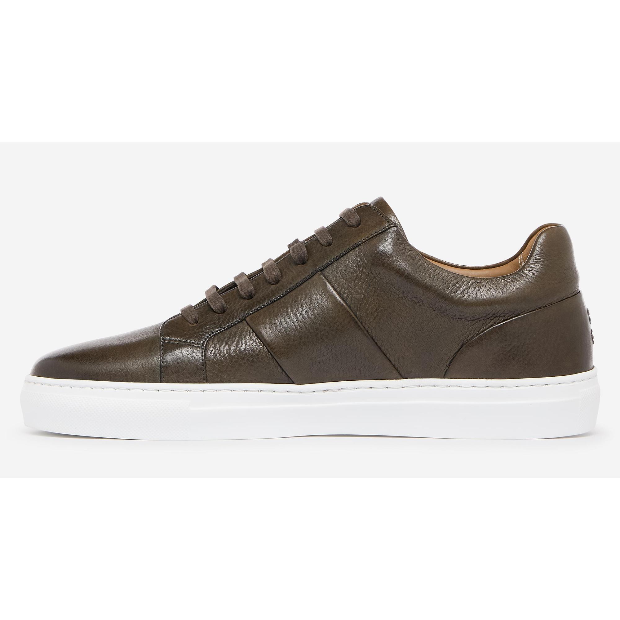 Product image 5 of 5 of Oliver Sweeney Men's Kendal Milled Leather Cupsole Trainers - Khaki