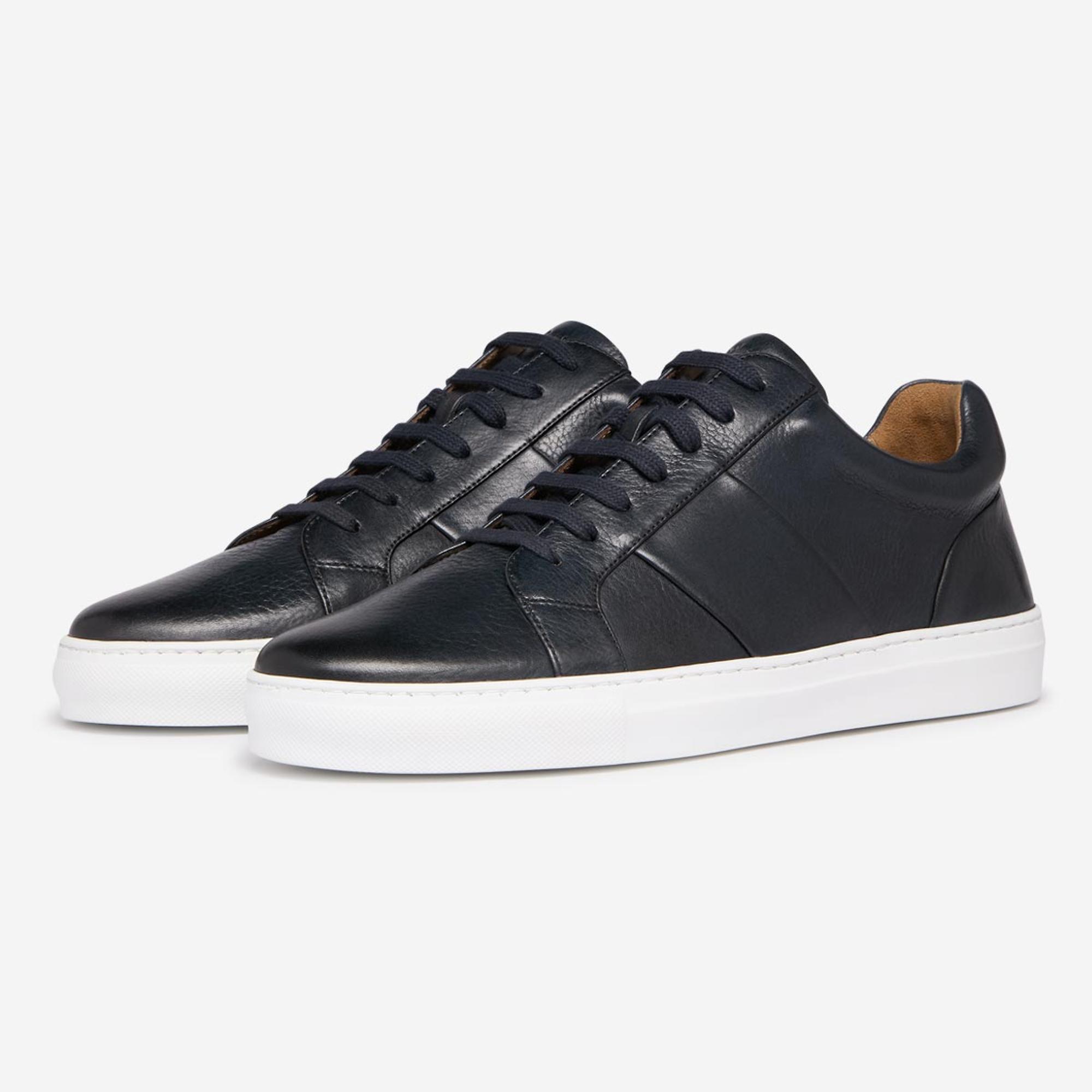 Product image 2 of 5 of Oliver Sweeney Men's Kendal Milled Leather Cupsole Trainers - Navy