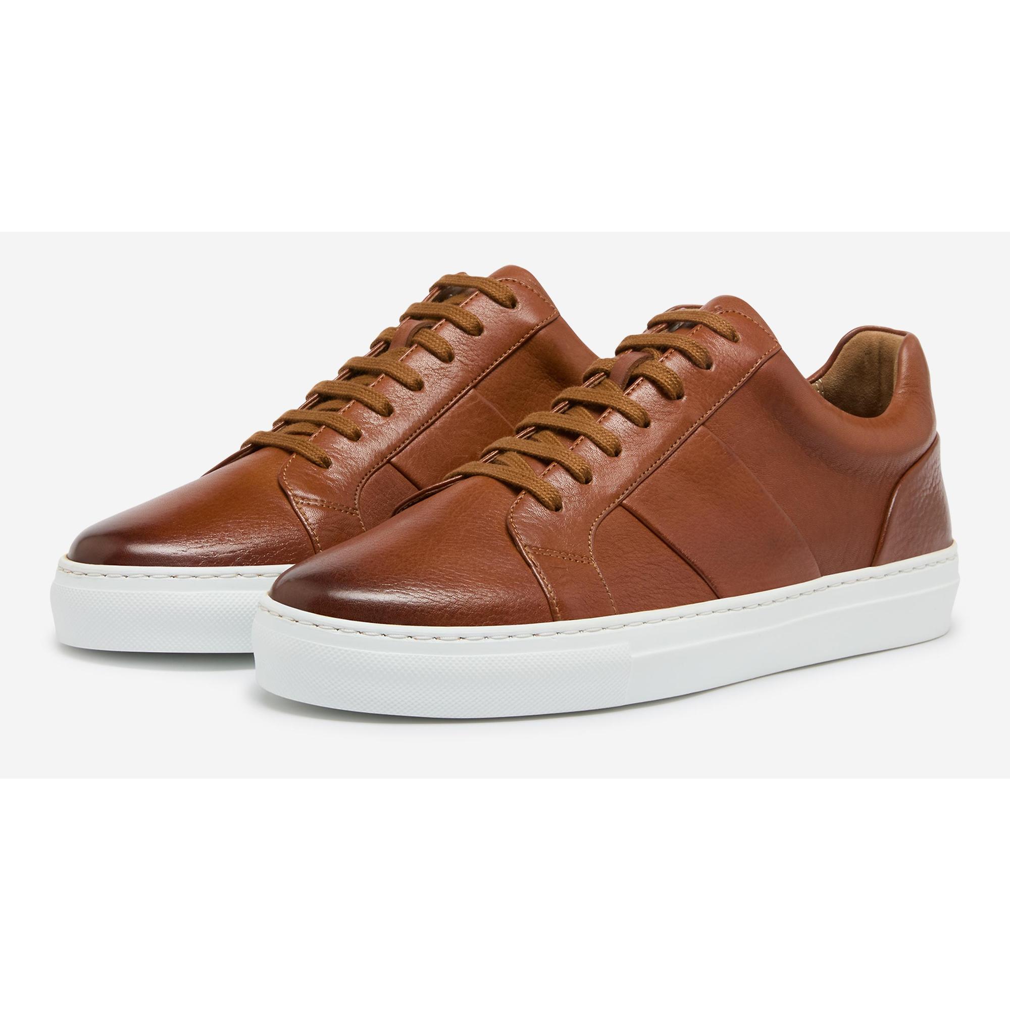 Product image 2 of 5 of Oliver Sweeney Men's Kendal Milled Leather Trainers - Tan
