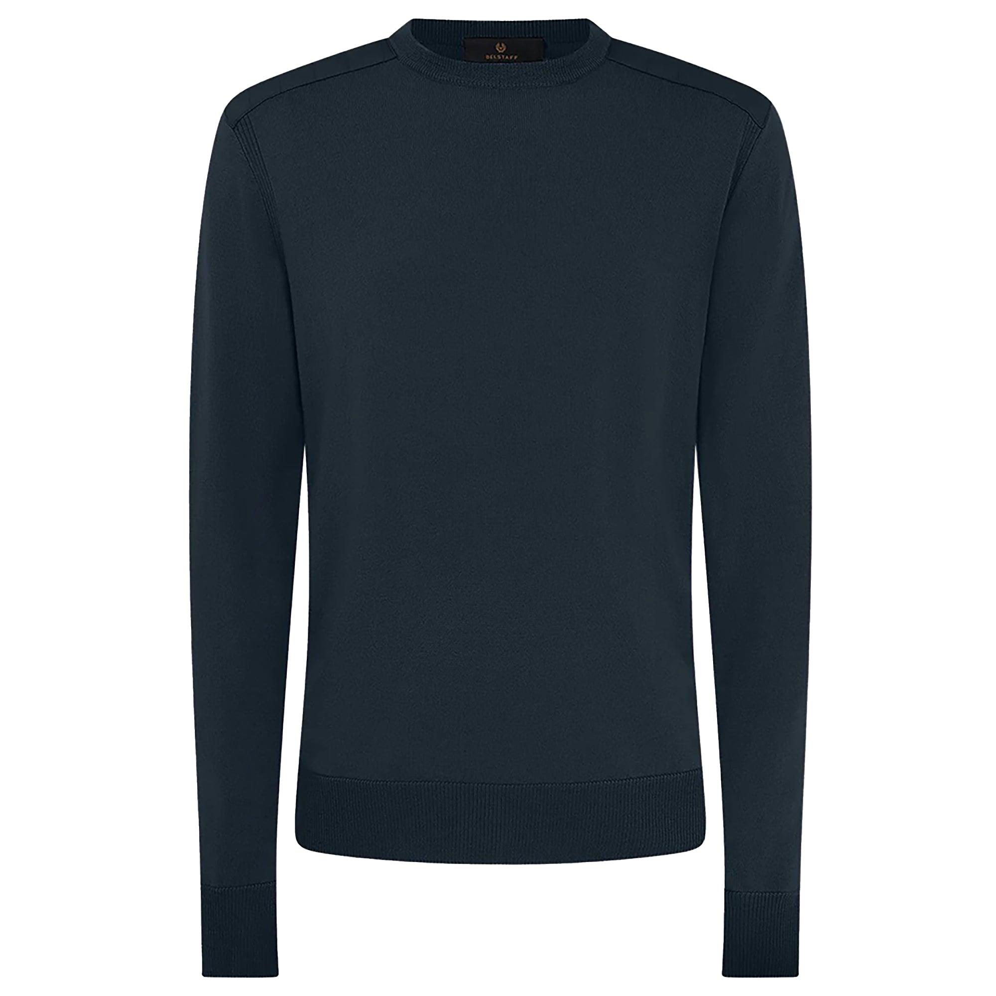 Product image 1 of 6 of Belstaff Men's Merino Wool Kerrigan Crew Neck Jumper - Black