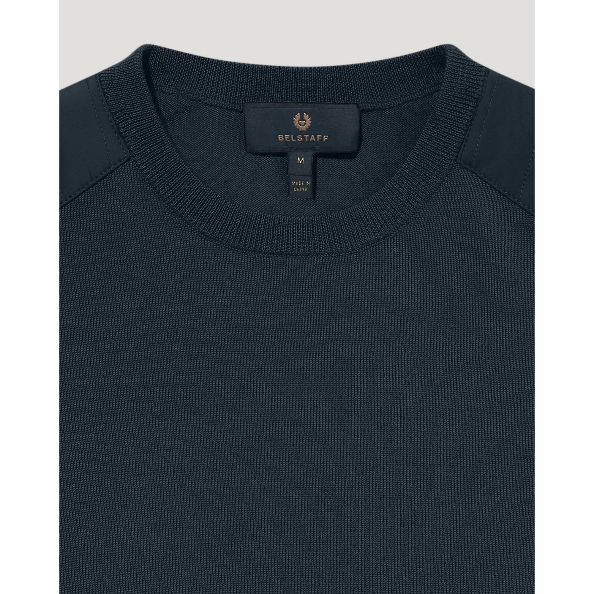 Product image 3 of 6 of Belstaff Men's Merino Wool Kerrigan Crew Neck Jumper - Black