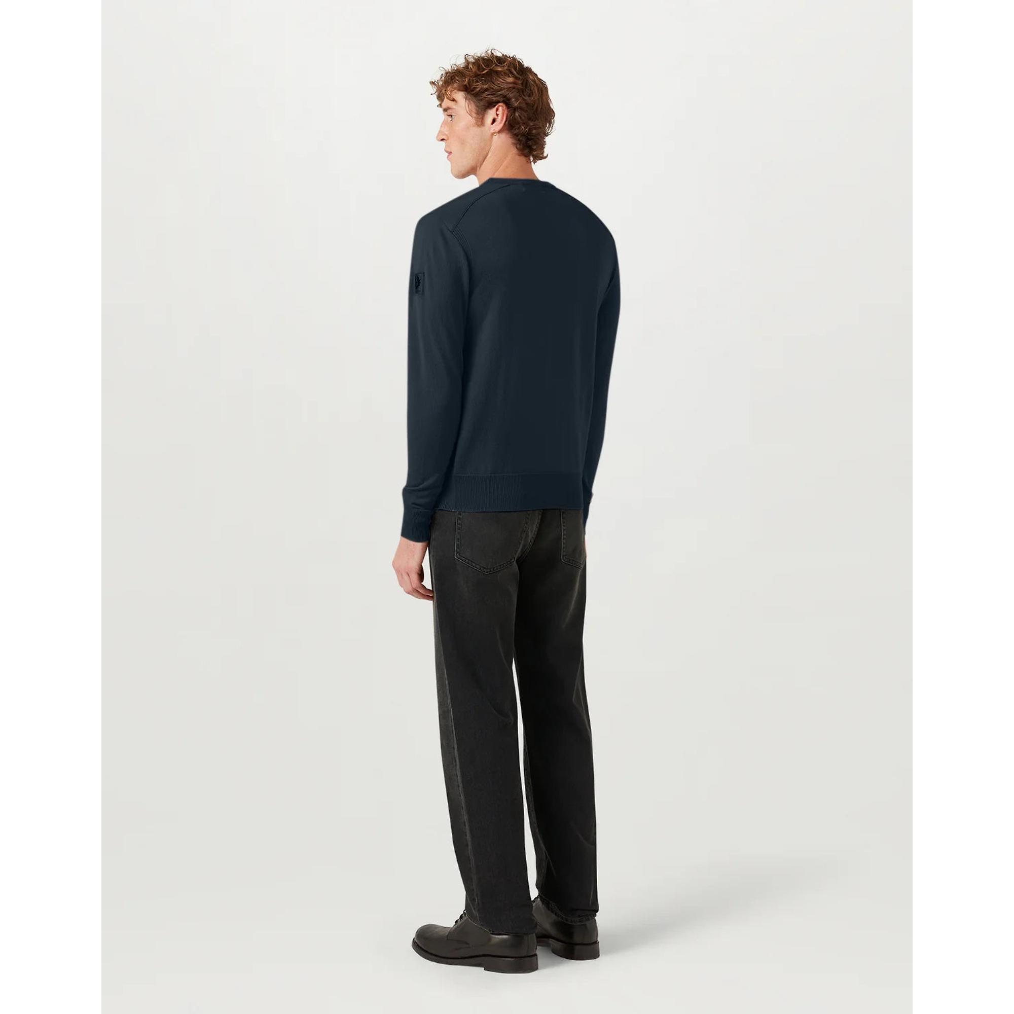 Product image 5 of 6 of Belstaff Men's Merino Wool Kerrigan Crew Neck Jumper - Black