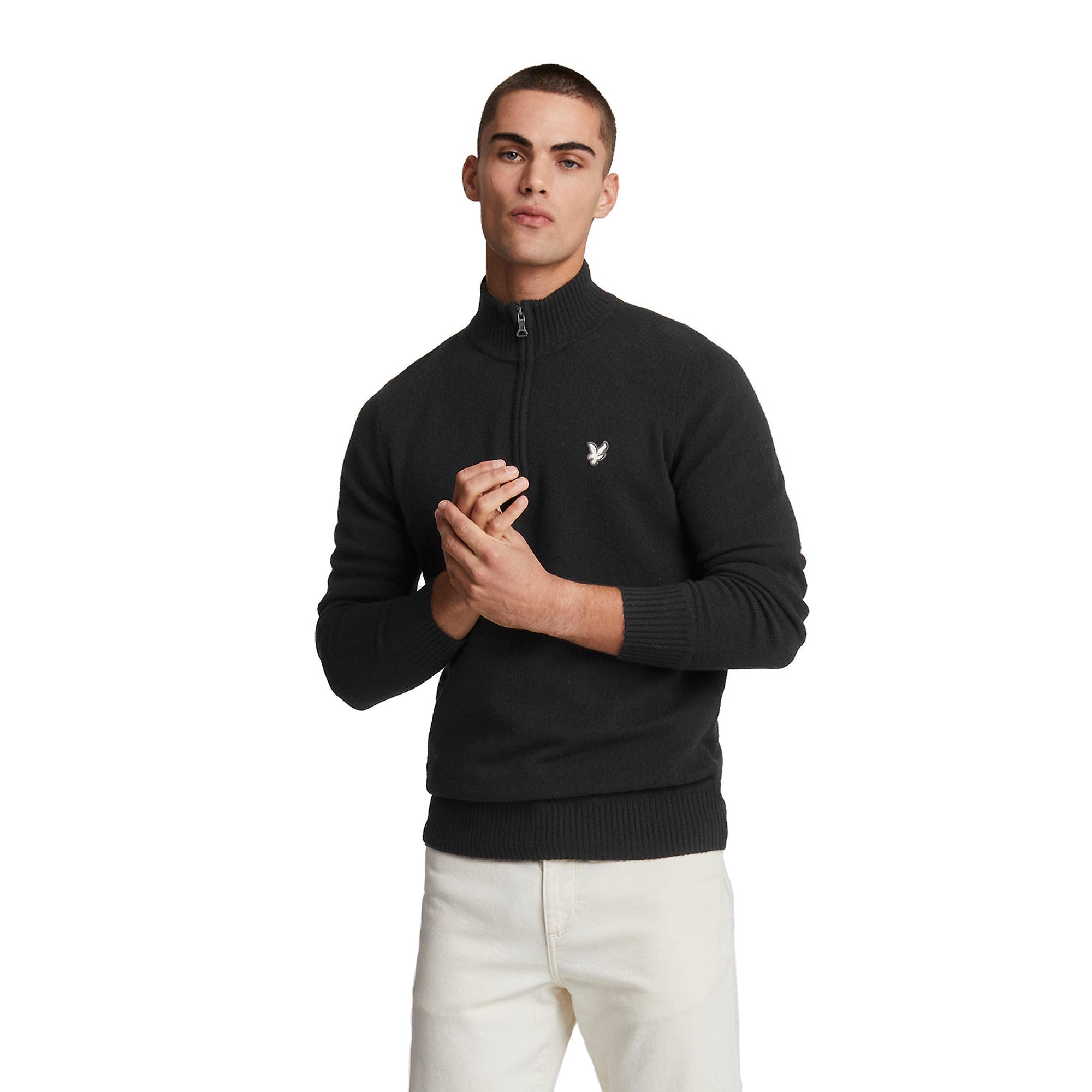 Product image 1 of 5 of Lyle & Scott Men's Premium Lambswool 1/4 Zip Jumper - Lacquer