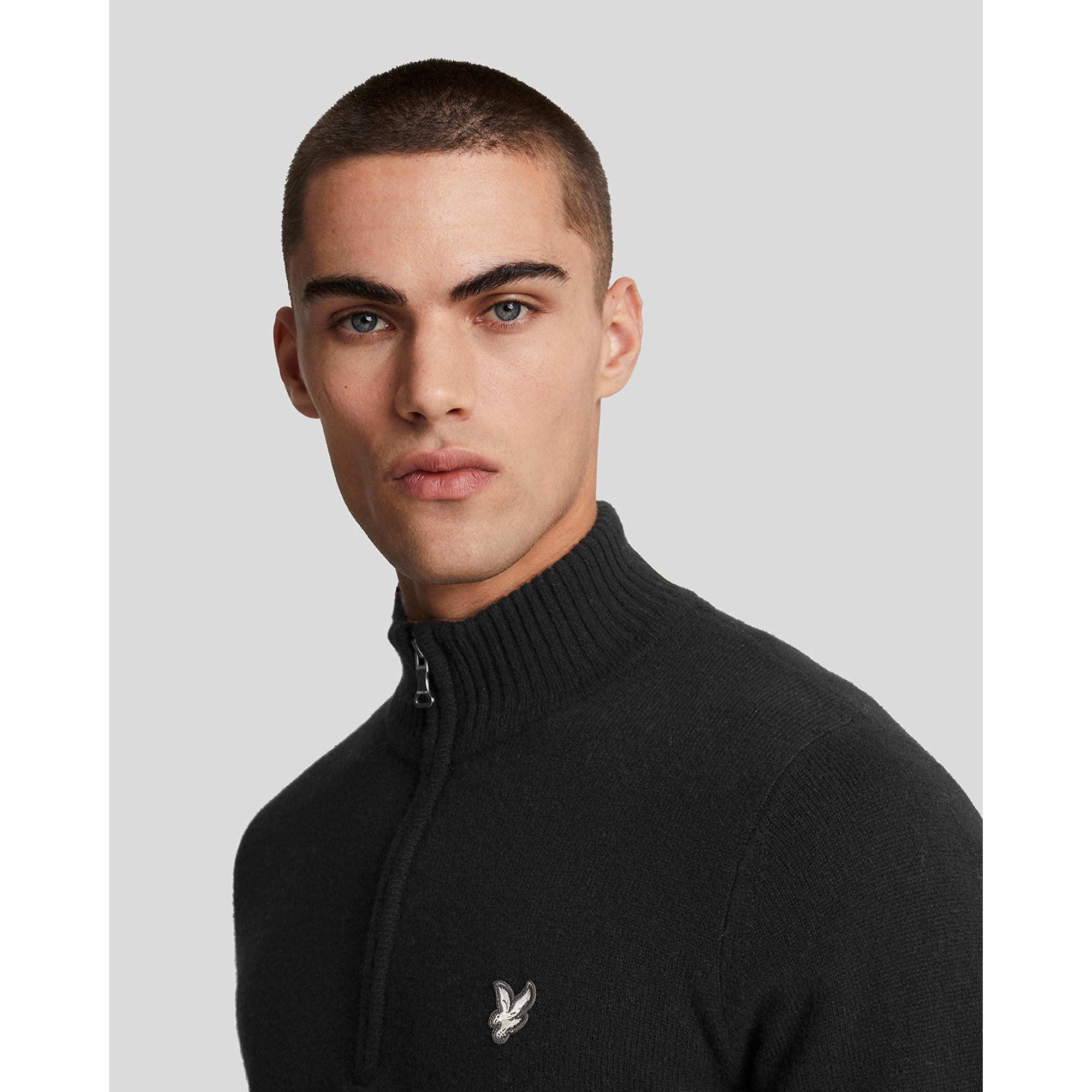 Product image 4 of 5 of Lyle & Scott Men's Premium Lambswool 1/4 Zip Jumper - Lacquer