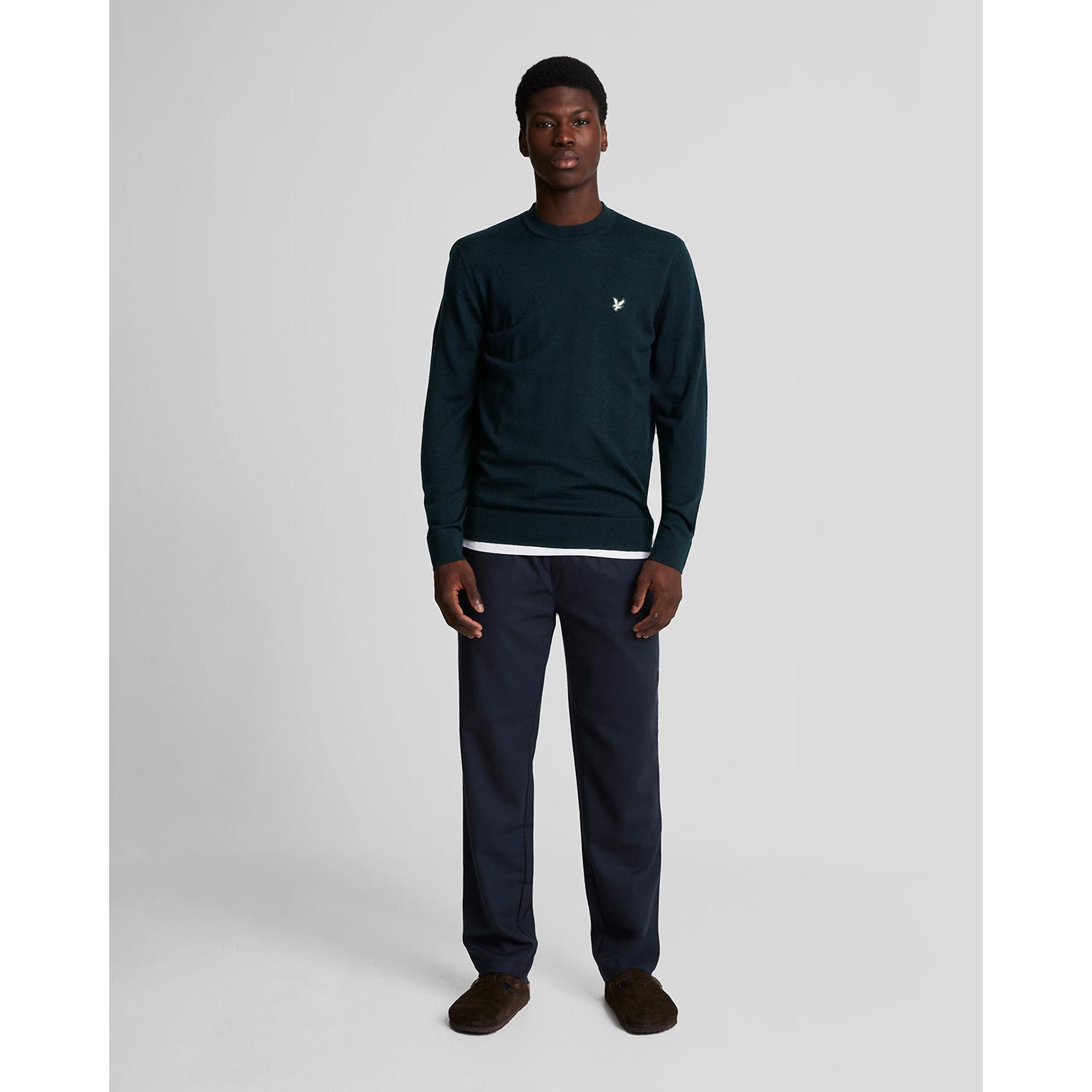 Product image 3 of 5 of Lyle & Scott Men's Premium Merino Crew Neck Jumper - Lacquer