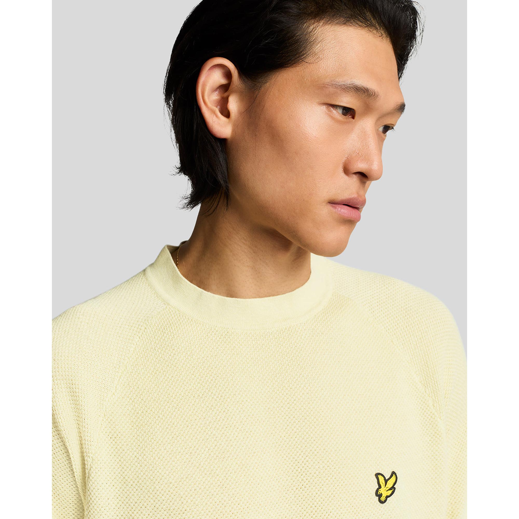 Product image 5 of 5 of Lyle & Scott Men's Linen Blend Knitted T-Shirt - Luna