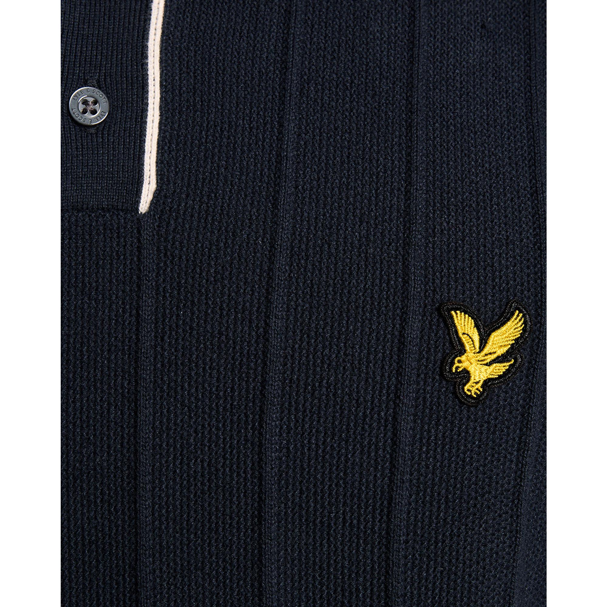 Product image 6 of 6 of Lyle & Scott Men's Tipped Pique Knitted Polo Shirt - Dark Navy