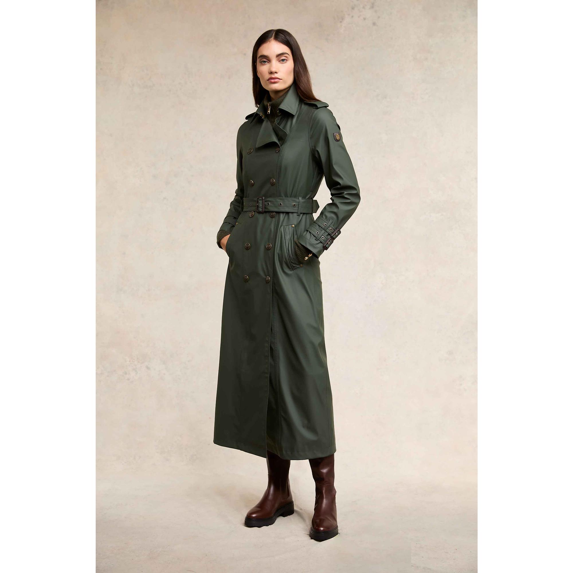 Product image 3 of 10 of Holland Cooper Women's Full Length Kendal Waterproof Trench Coat - Evergreen