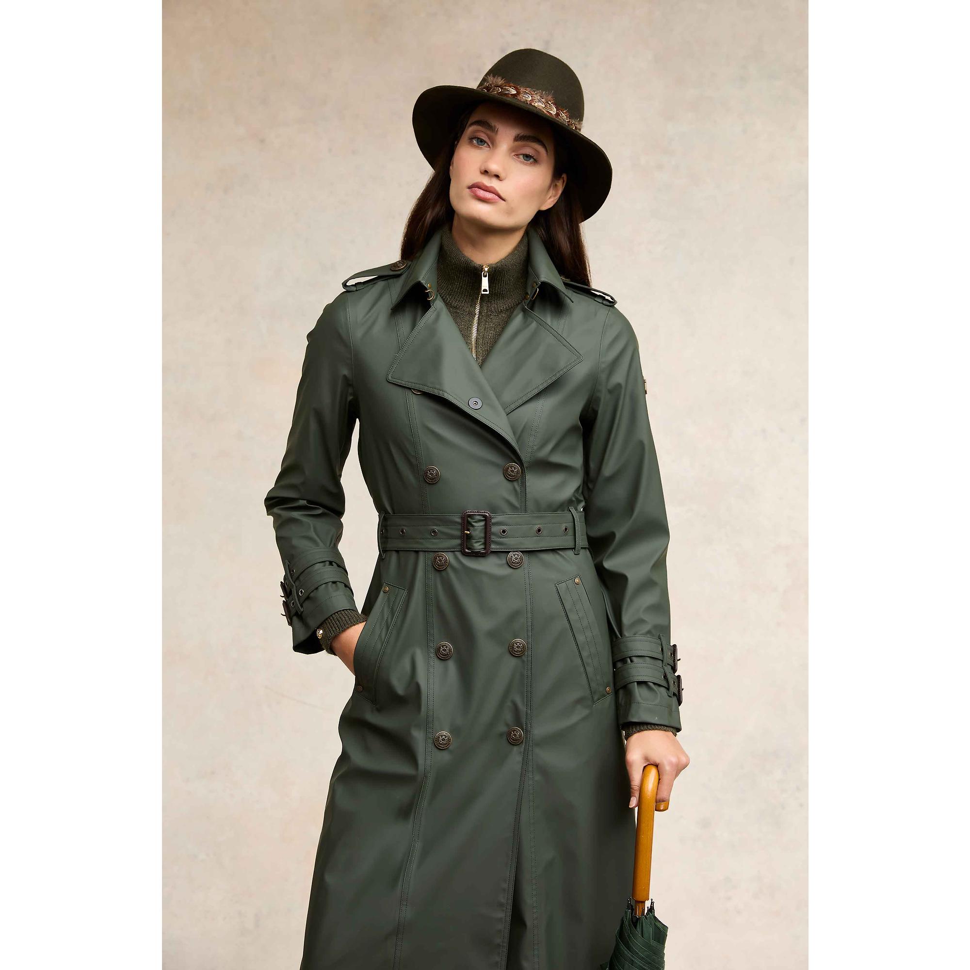 Product image 5 of 10 of Holland Cooper Women's Full Length Kendal Waterproof Trench Coat - Evergreen