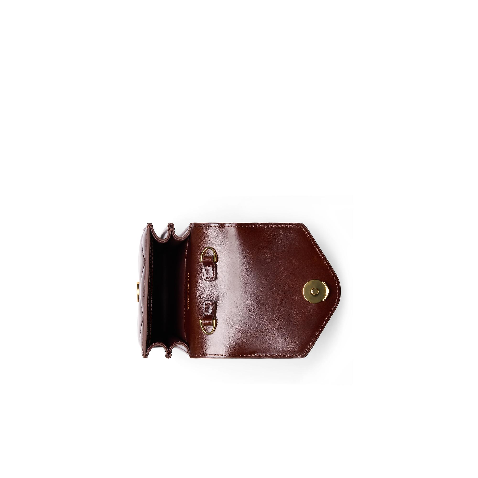 Product image 8 of 8 of Holland Cooper Women's Knightsbridge Quilted Phone Pouch - Rich Chocolate Leather