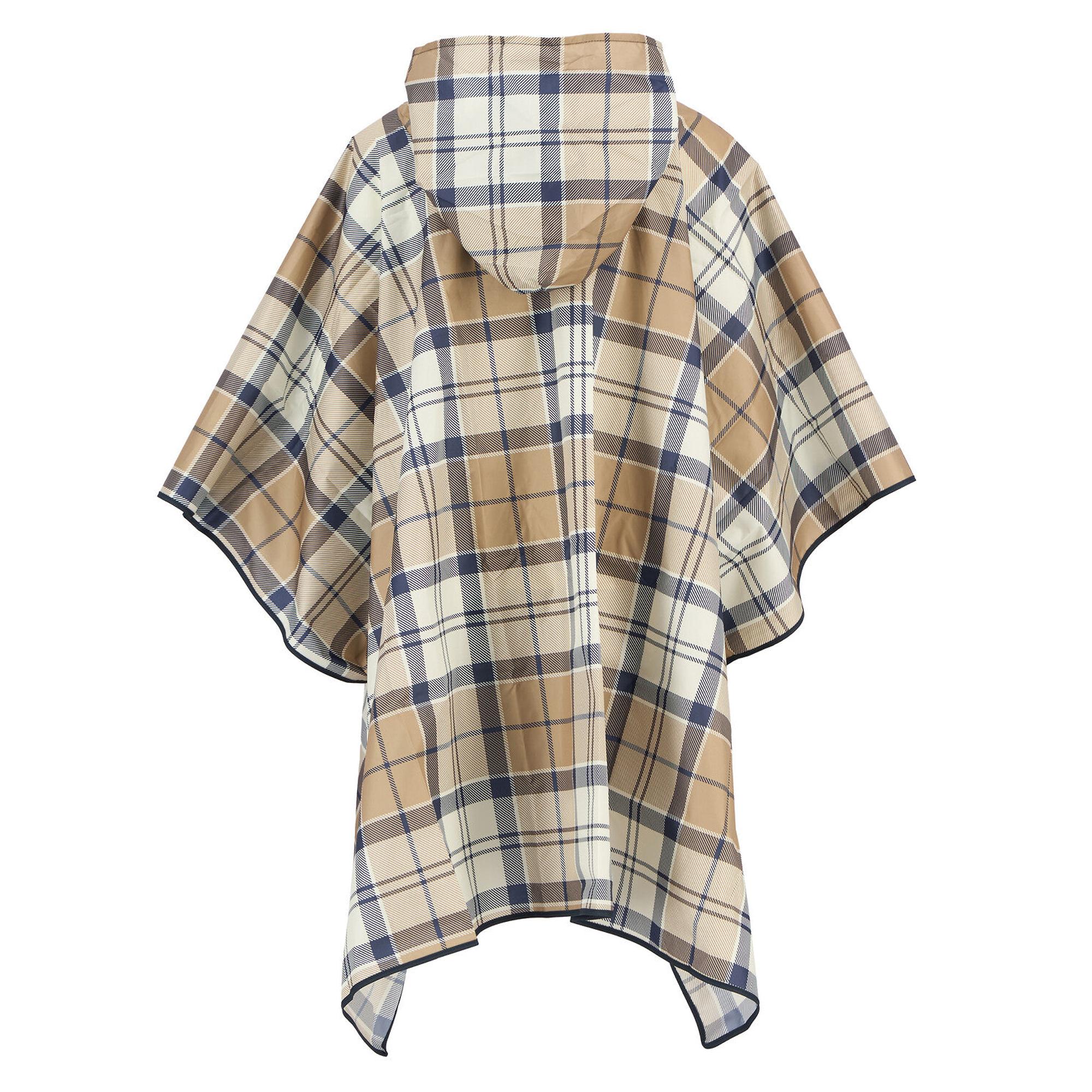 Product image 5 of 8 of Barbour Women's Portree Tartan Poncho - Hessian/Navy Tartan