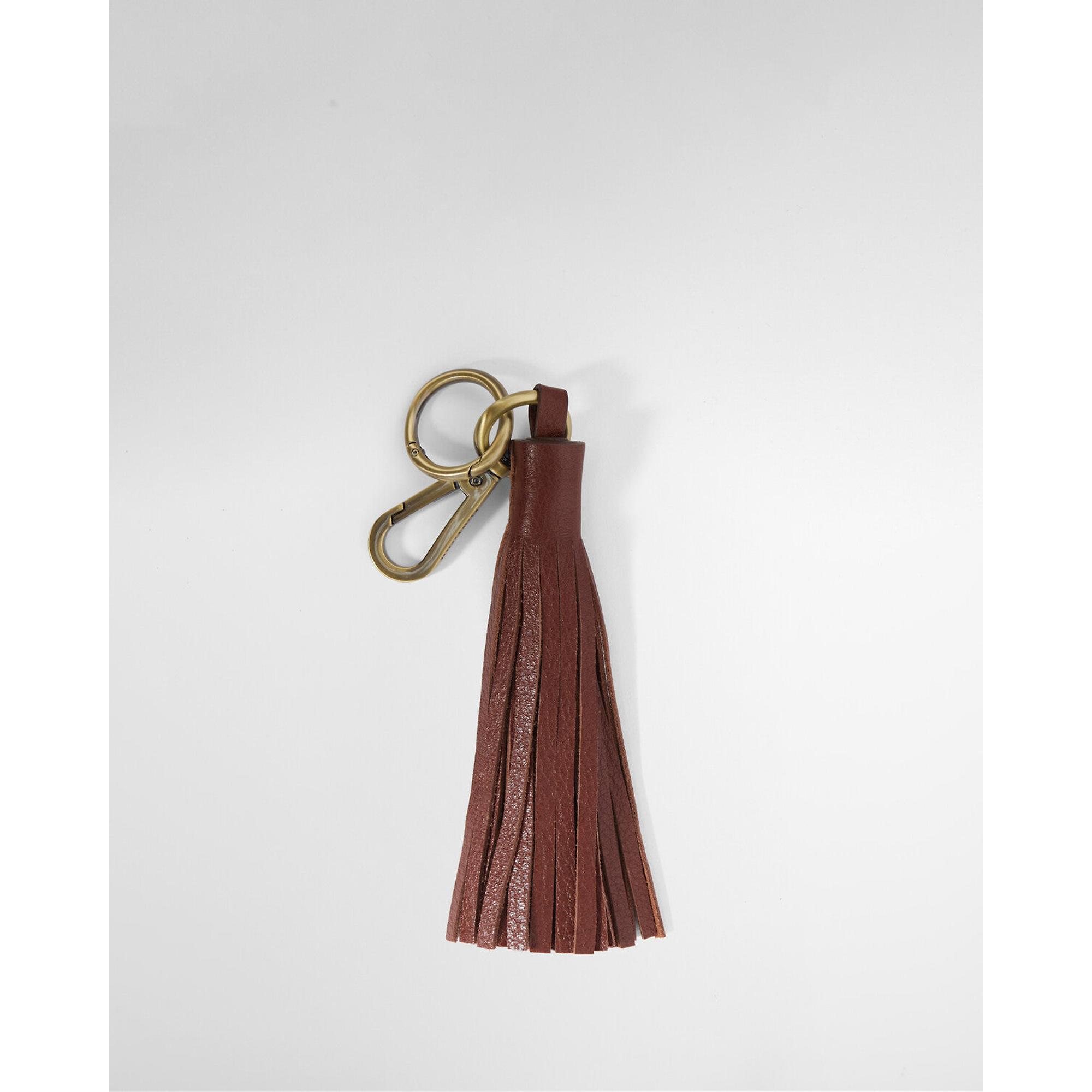 Product image 3 of 4 of Barbour Women's Tassle Leather Bag Charm - Brown