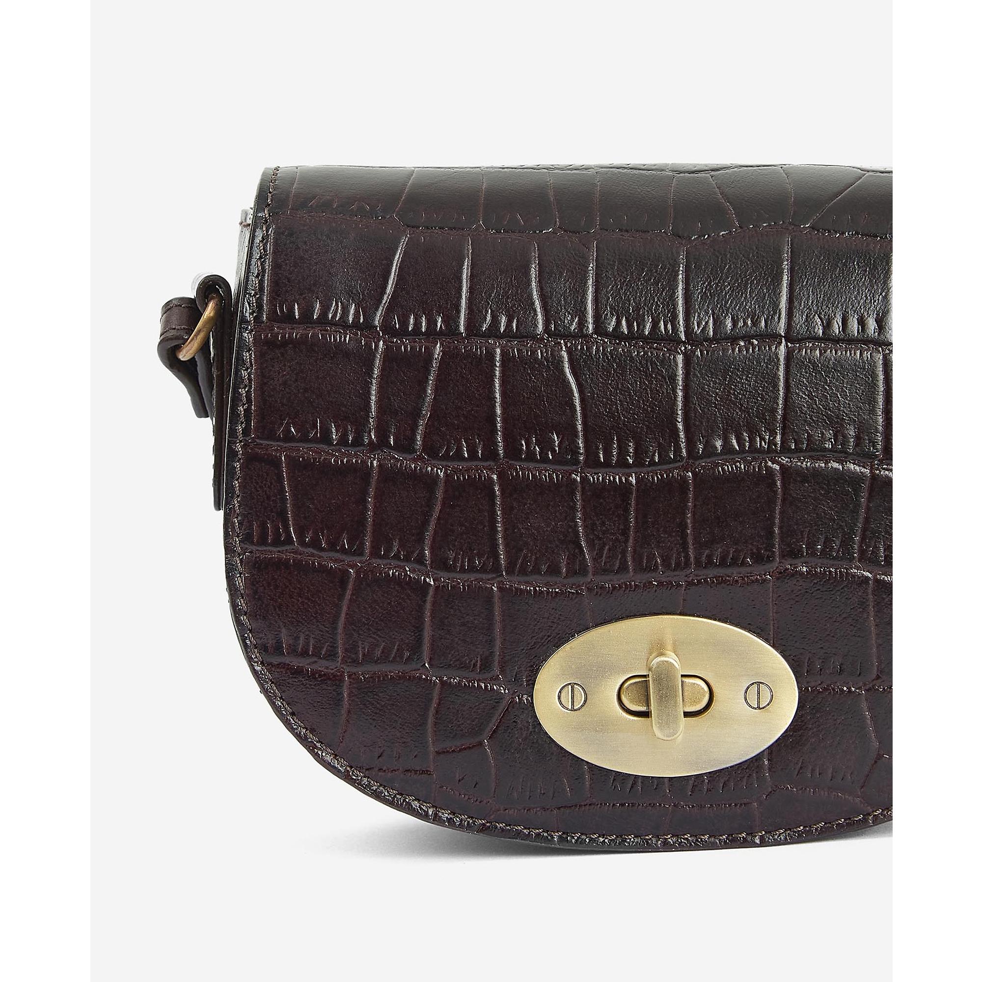 Product image 5 of 8 of Barbour Women's Eilein Leather Saddle Bag - Black Cherry