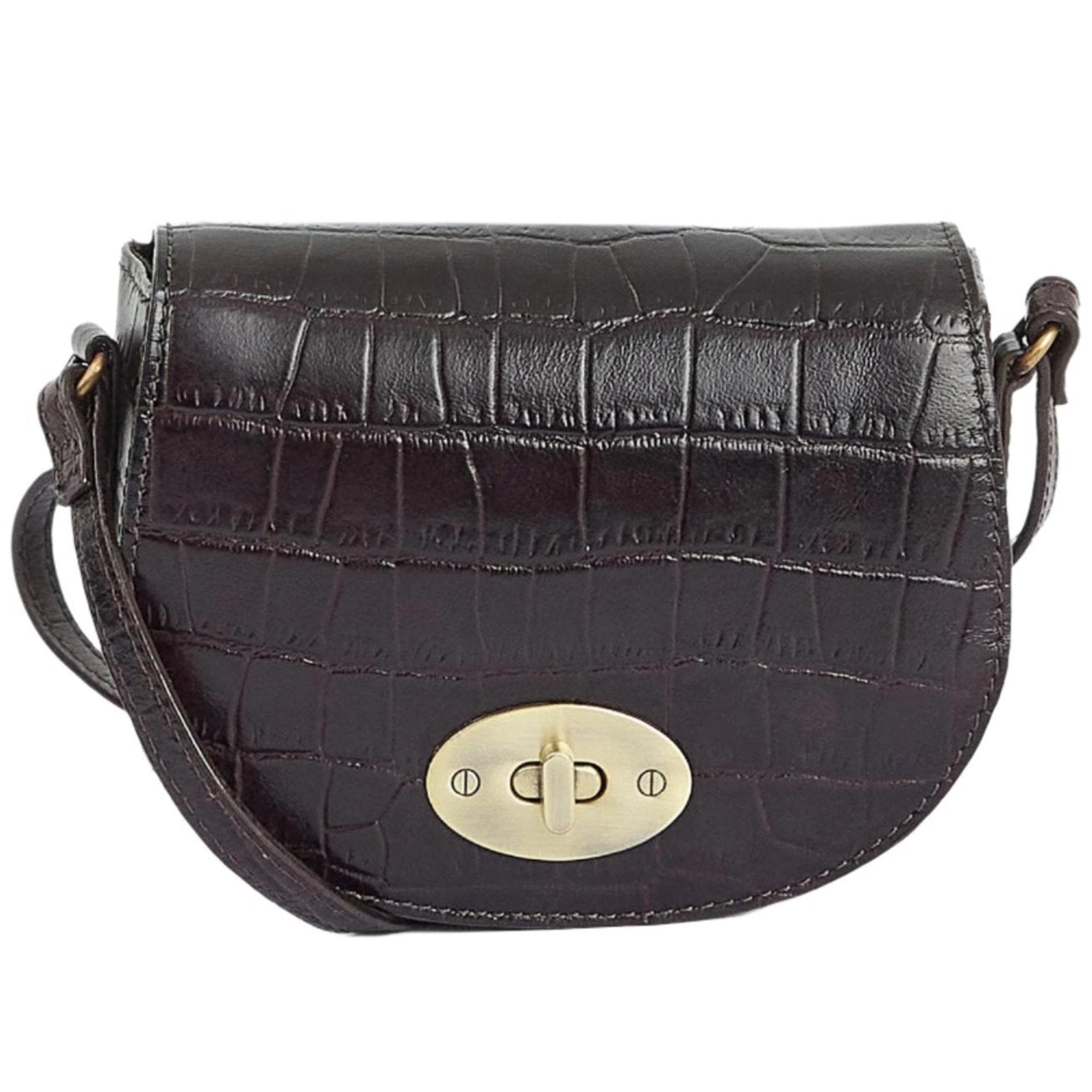 Product image 1 of 8 of Barbour Women's Eilein Leather Saddle Bag - Black Cherry