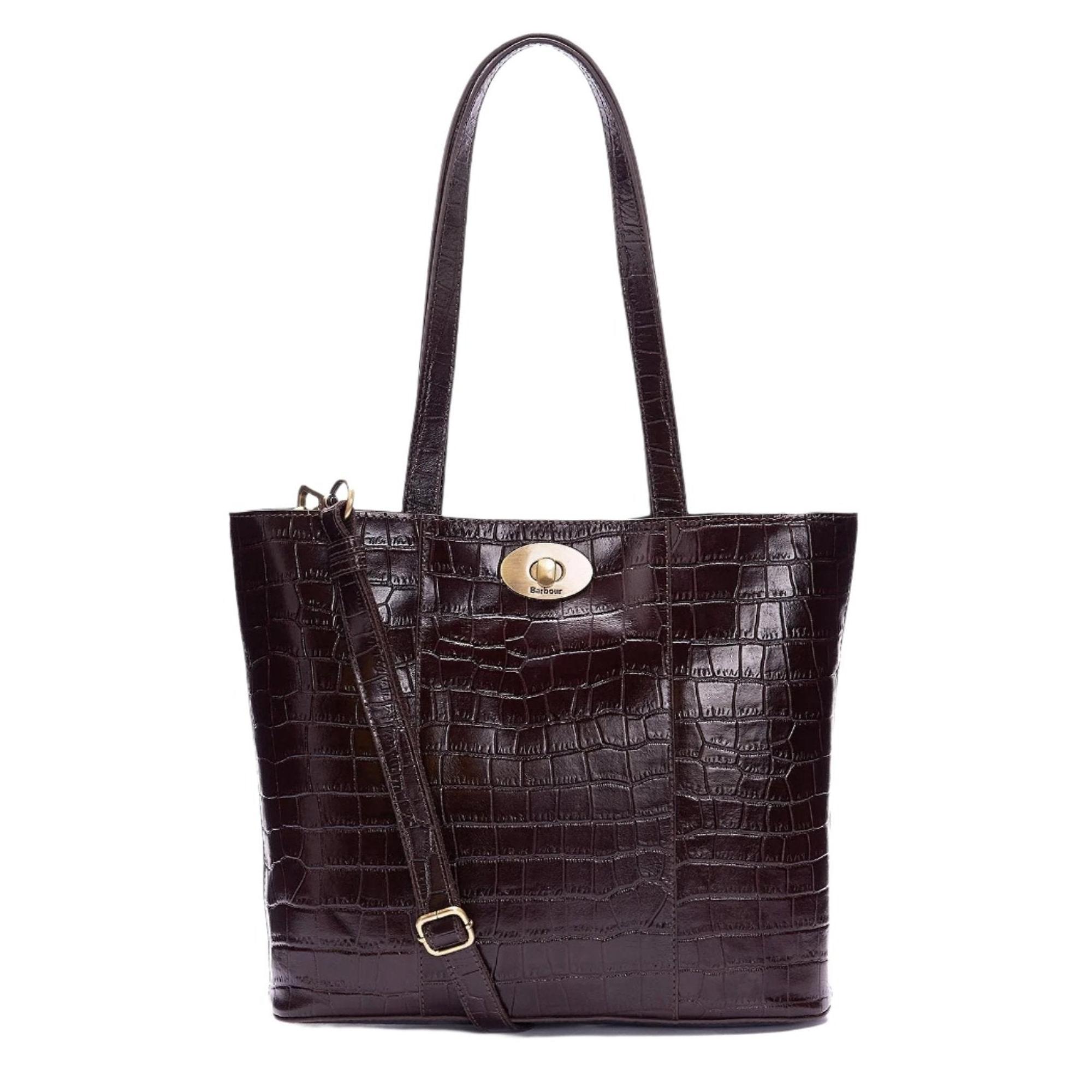 Product image 1 of 11 of Barbour Women's Eilein Leather Tote Bag -  Black Cherry