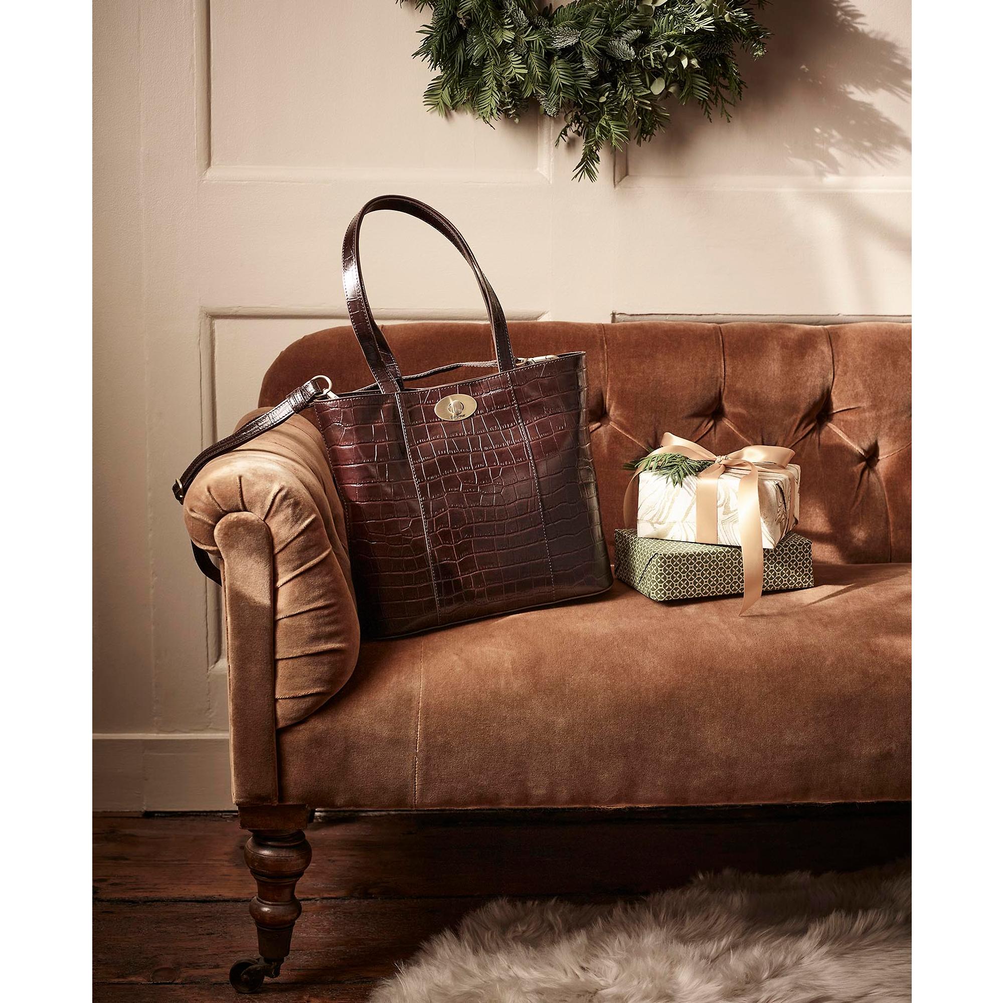 Product image 9 of 11 of Barbour Women's Eilein Leather Tote Bag -  Black Cherry