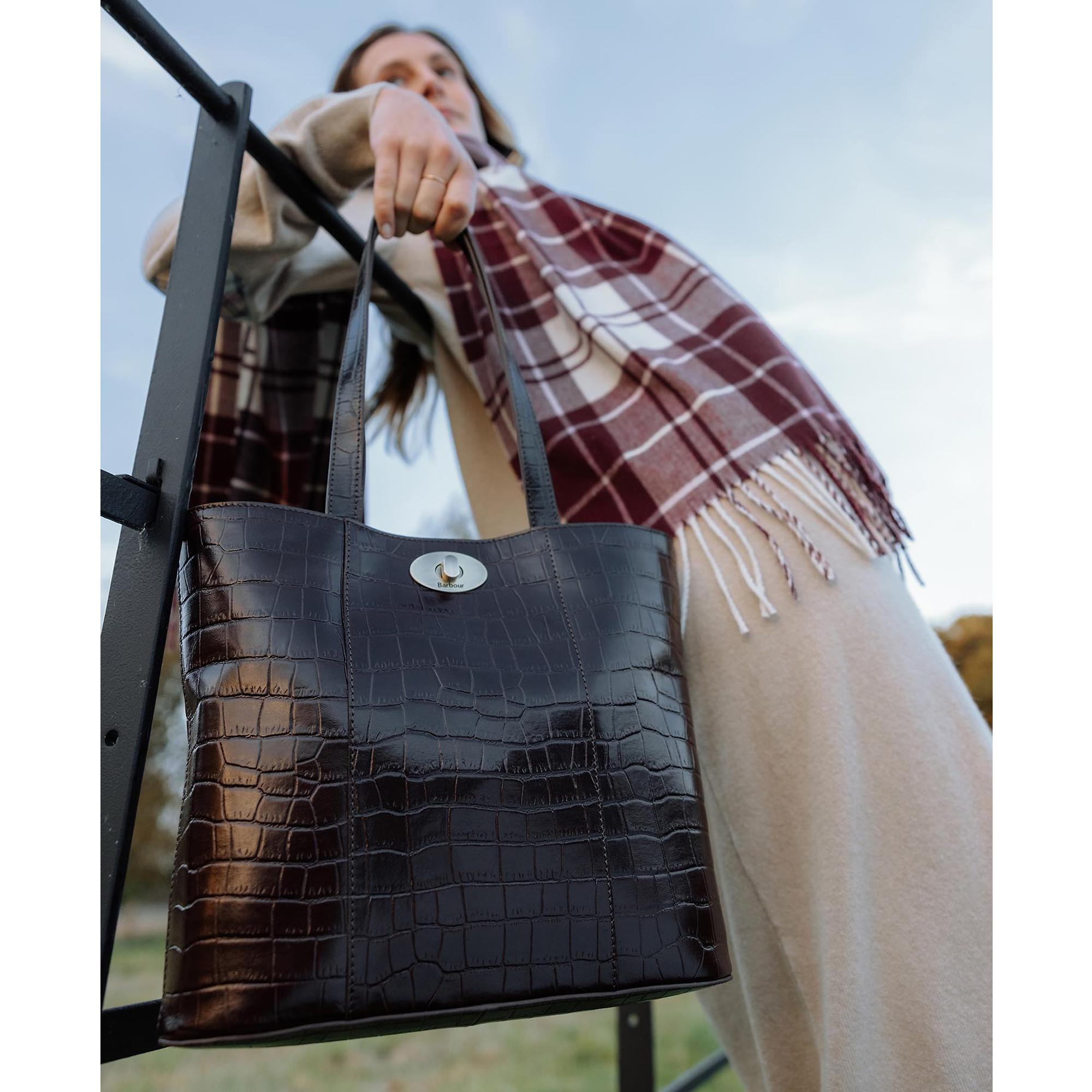 Product image 10 of 11 of Barbour Women's Eilein Leather Tote Bag -  Black Cherry