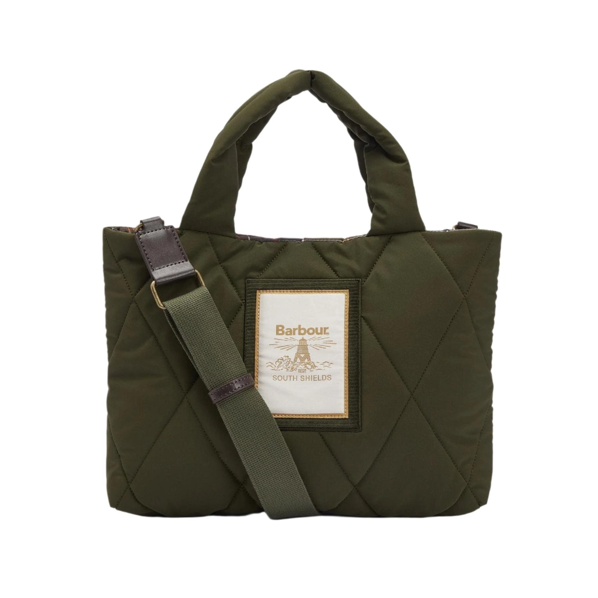 Product image 1 of 7 of Barbour Women's Mariah Mini Quilted Tote Bag - Olive