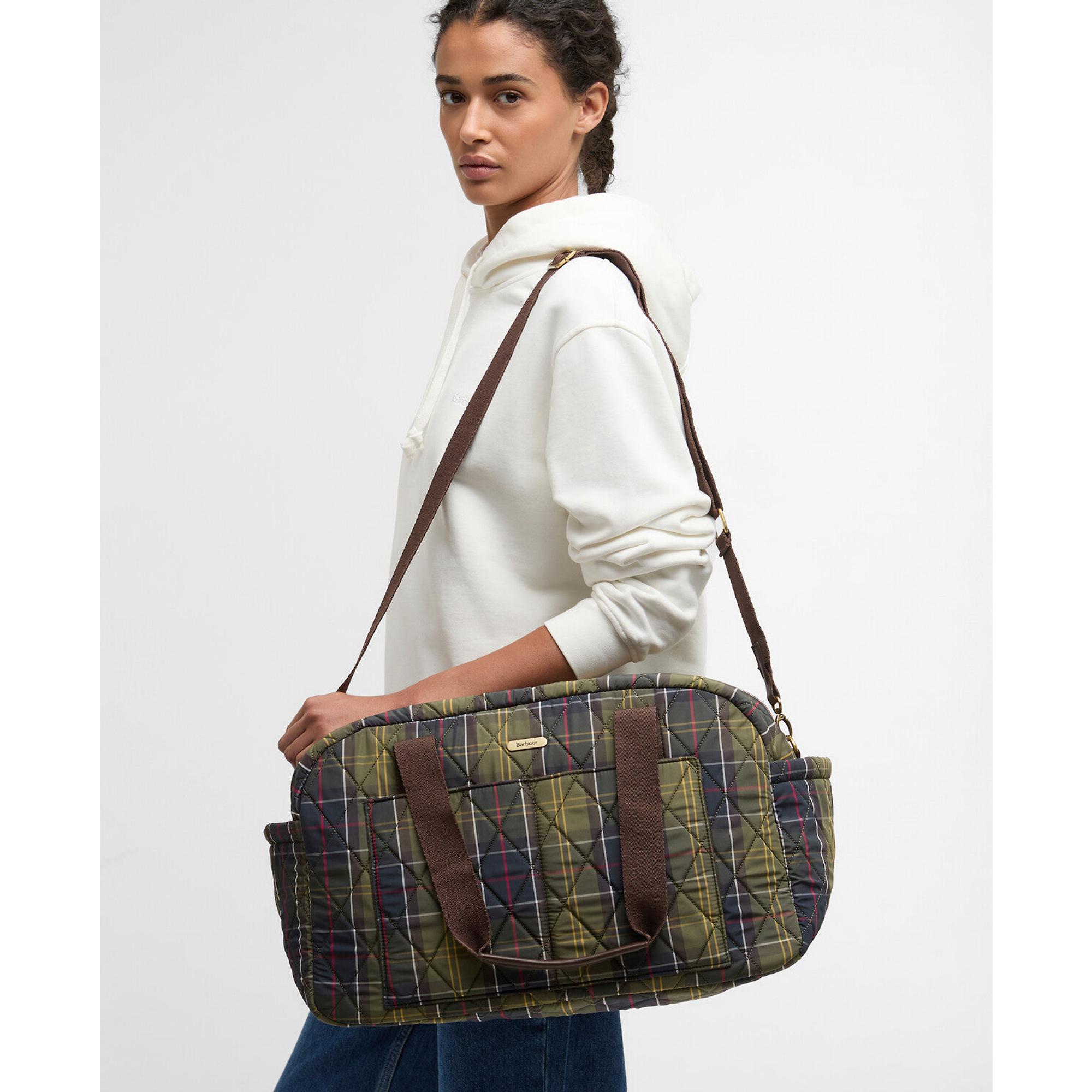 Product image 2 of 12 of Barbour Women's Wetherham Quilted Overnight Holdall Bag - Classic Tartan
