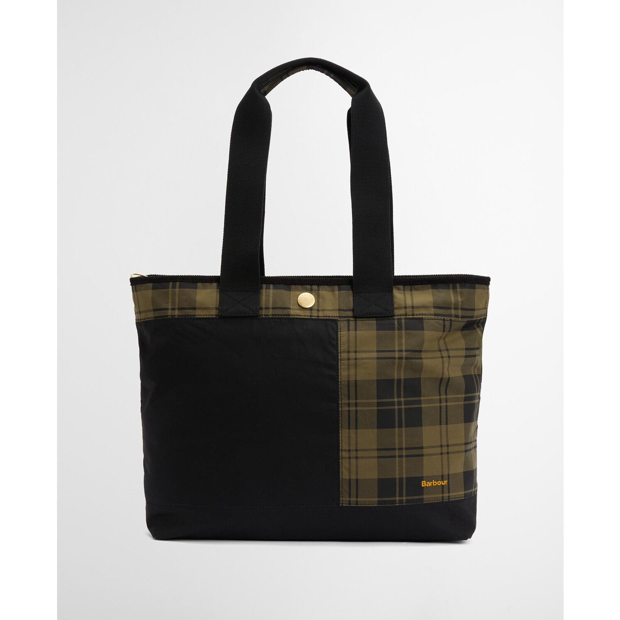 Product image 2 of 12 of Barbour Women's Mya Patchwork Tote Bag - Black/Olive Check