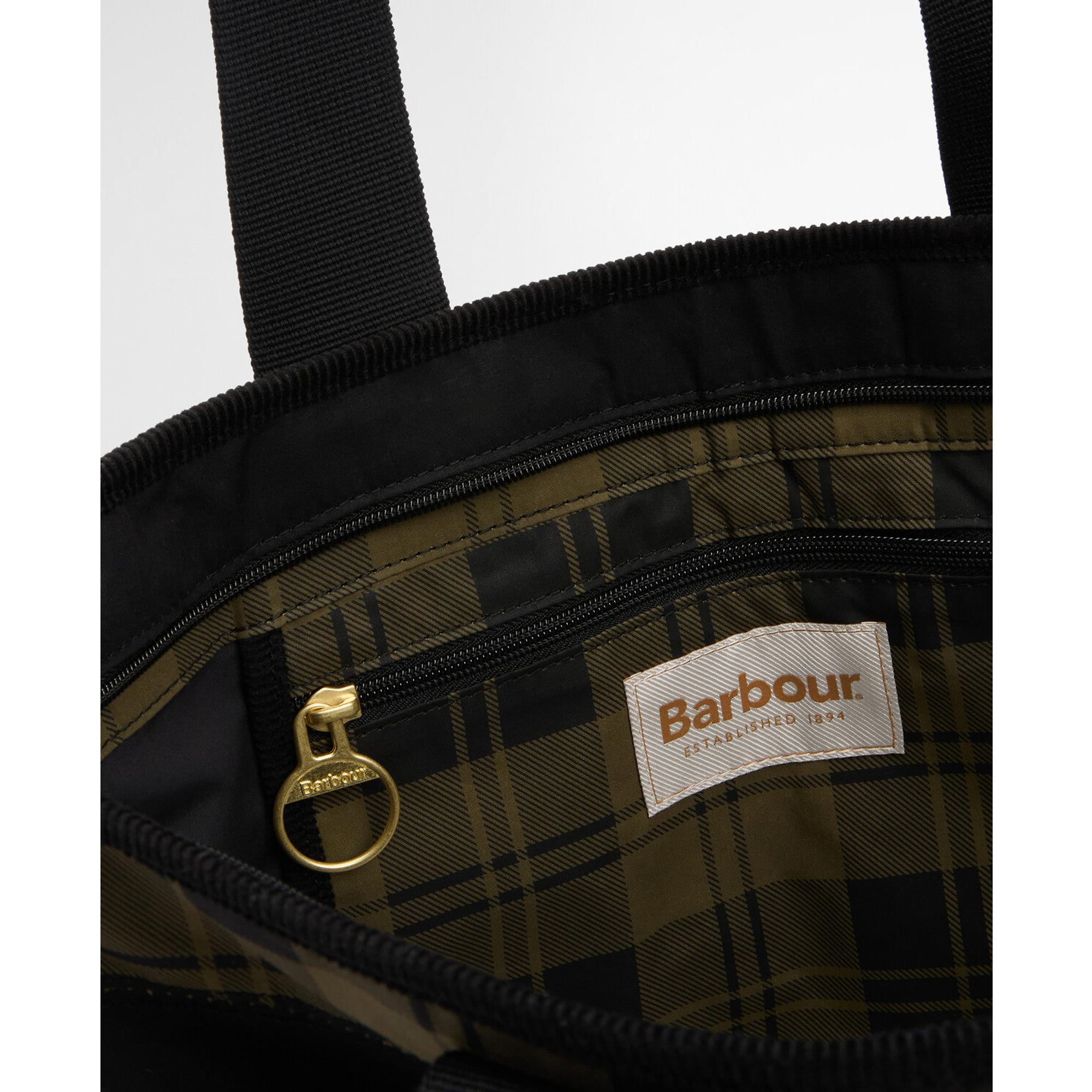 Product image 11 of 12 of Barbour Women's Mya Patchwork Tote Bag - Black/Olive Check