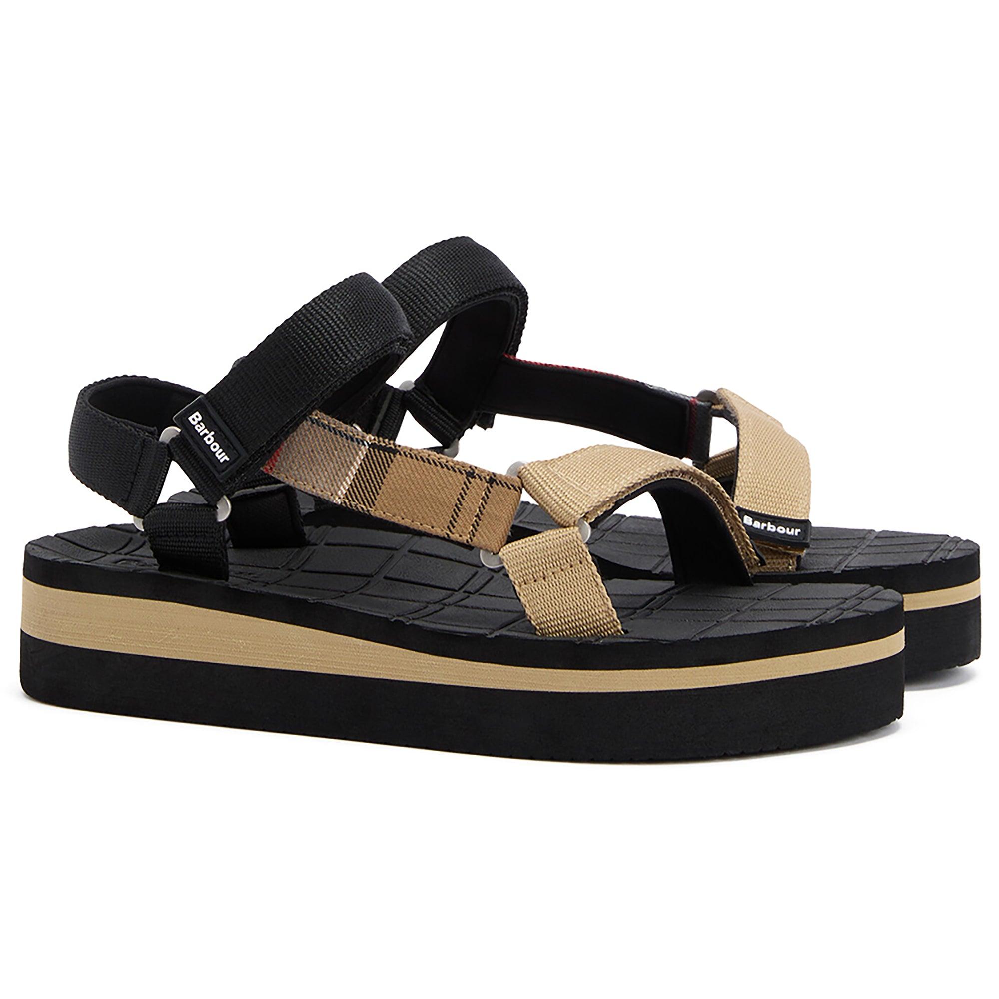 Product image 1 of 9 of Barbour Women's Mila Sandals - Black/Dress Tartan