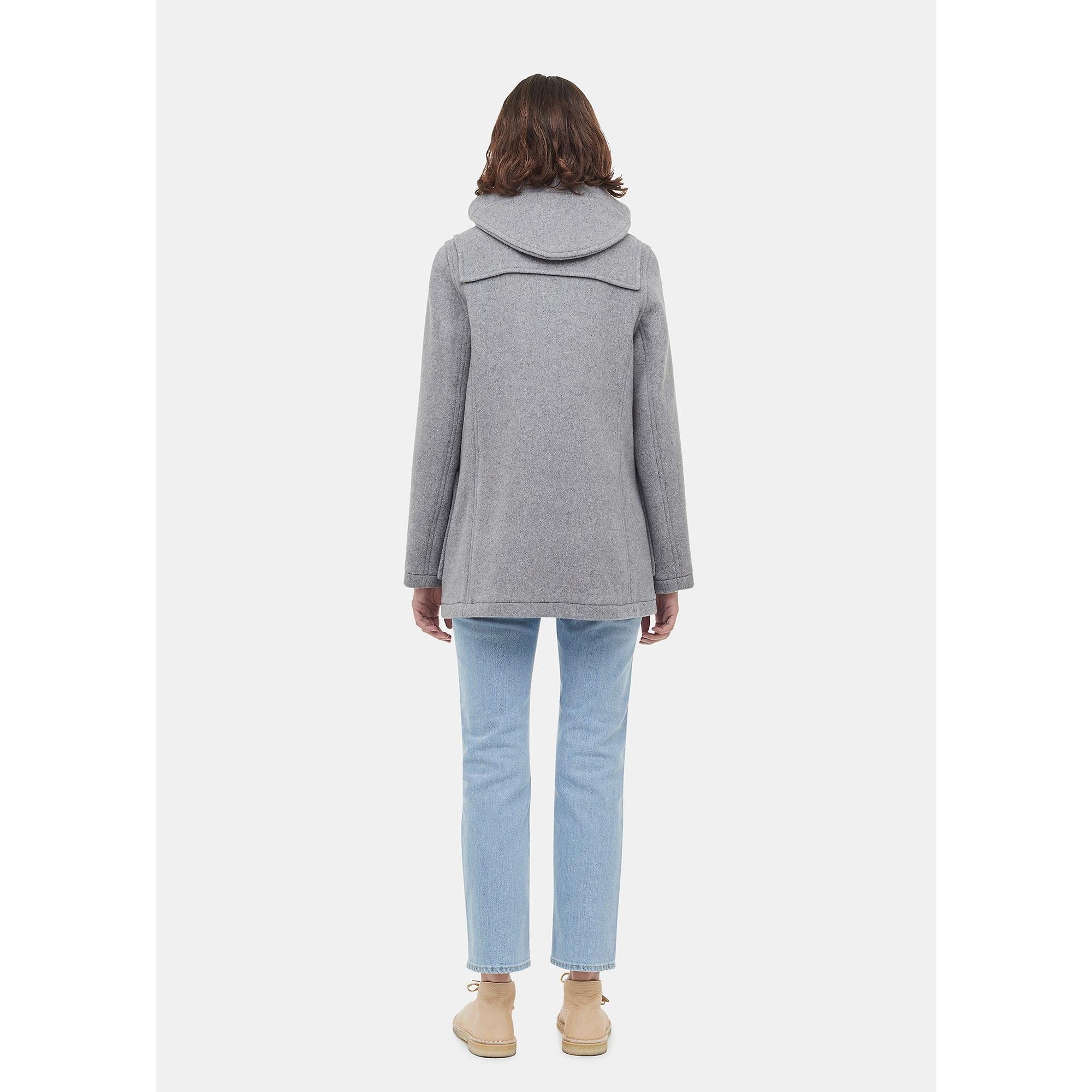 Product image 3 of 4 of Gloverall Women's Short Slim Fit Freda Duffle Coat Silver Prince of Wales