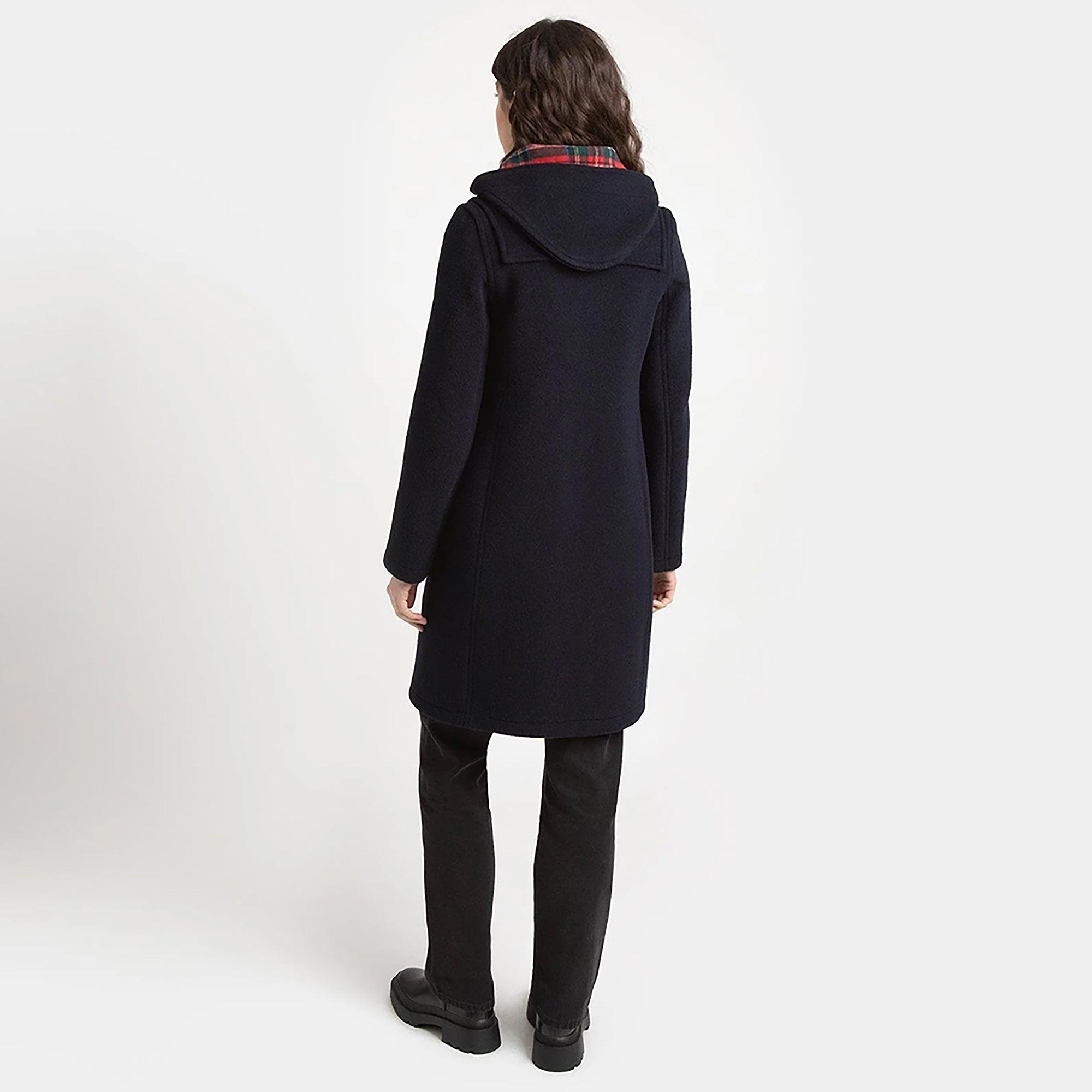 Product image 3 of 7 of Gloverall Women's Long Slim Fit Freda Duffle Coat - Navy Royal Stewart