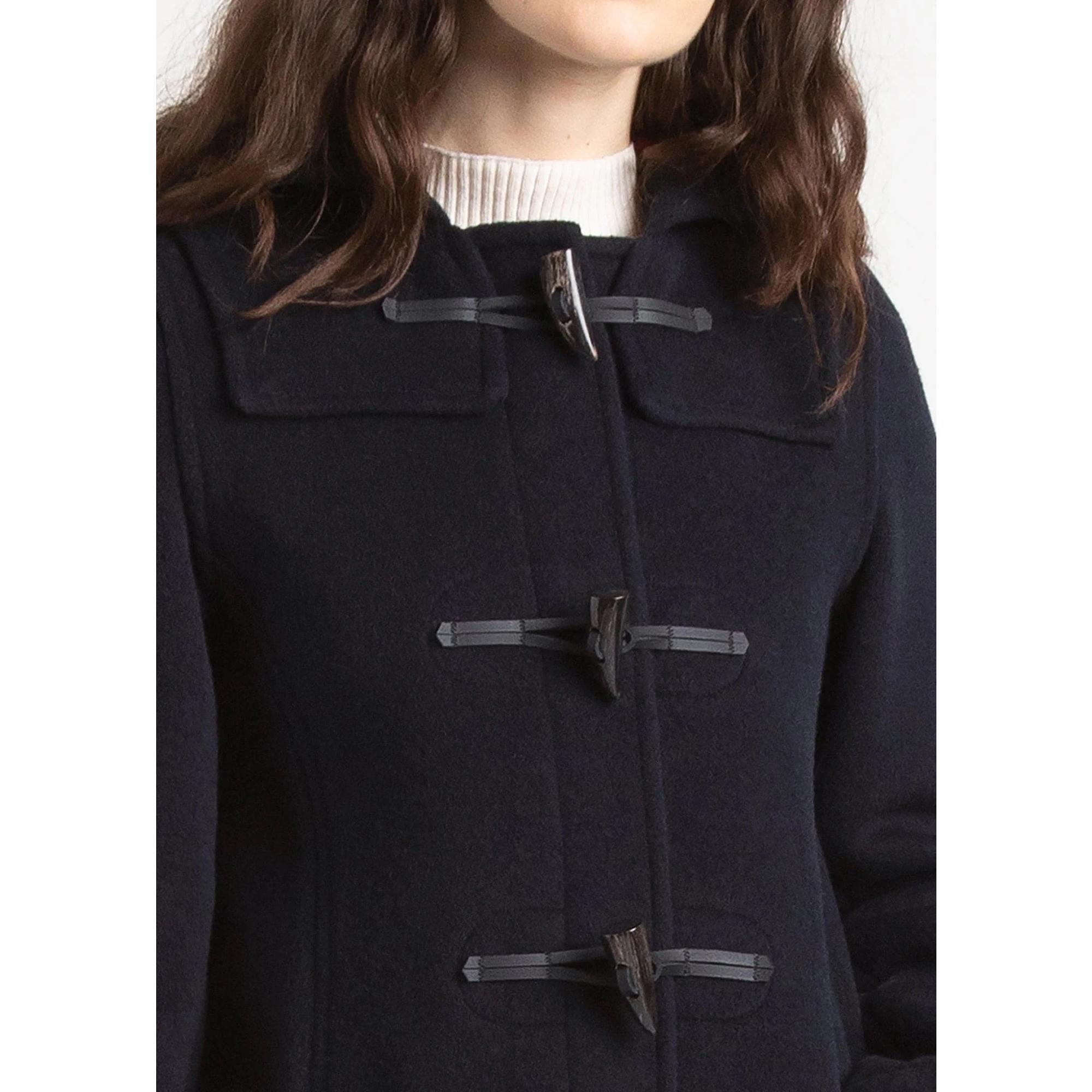 Product image 4 of 7 of Gloverall Women's Long Slim Fit Freda Duffle Coat - Navy Royal Stewart