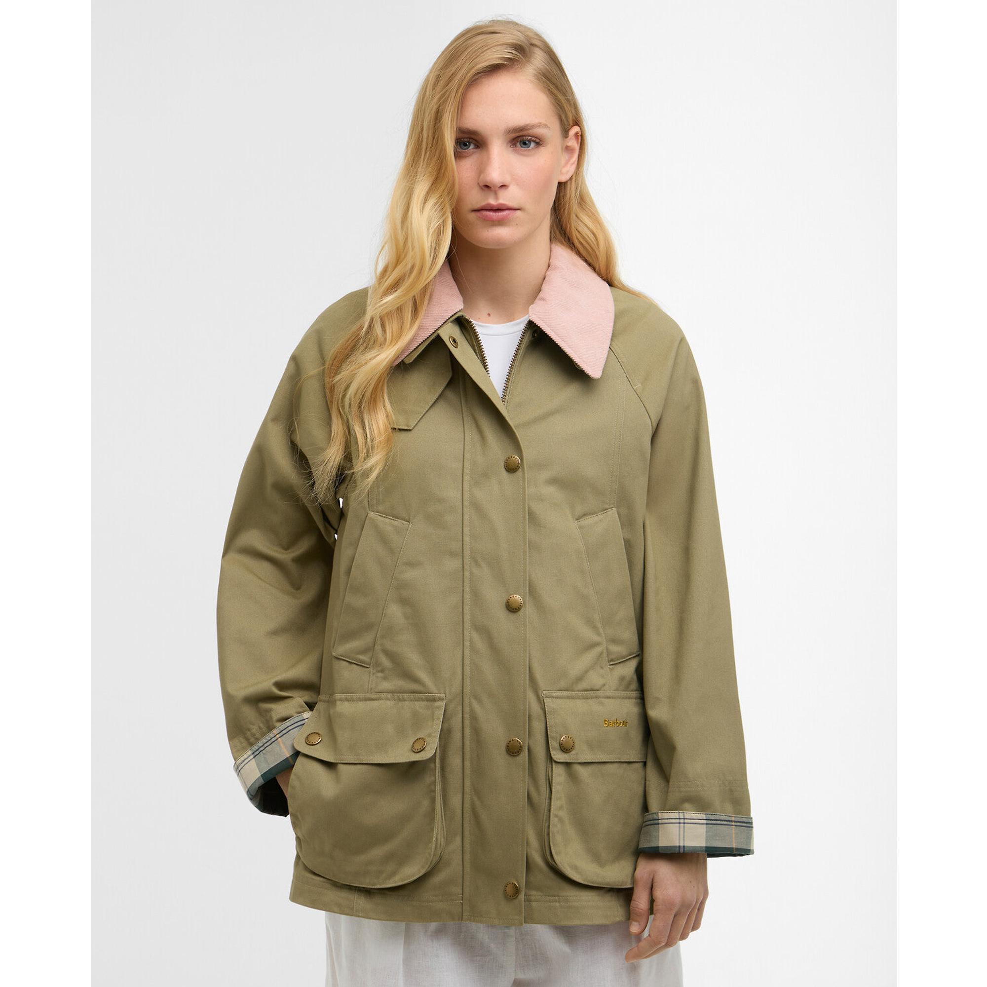 Product image 2 of 8 of Barbour Women's Modern Beadnell Casual Jacket - Bleached Olive/Ancient/Gardenia