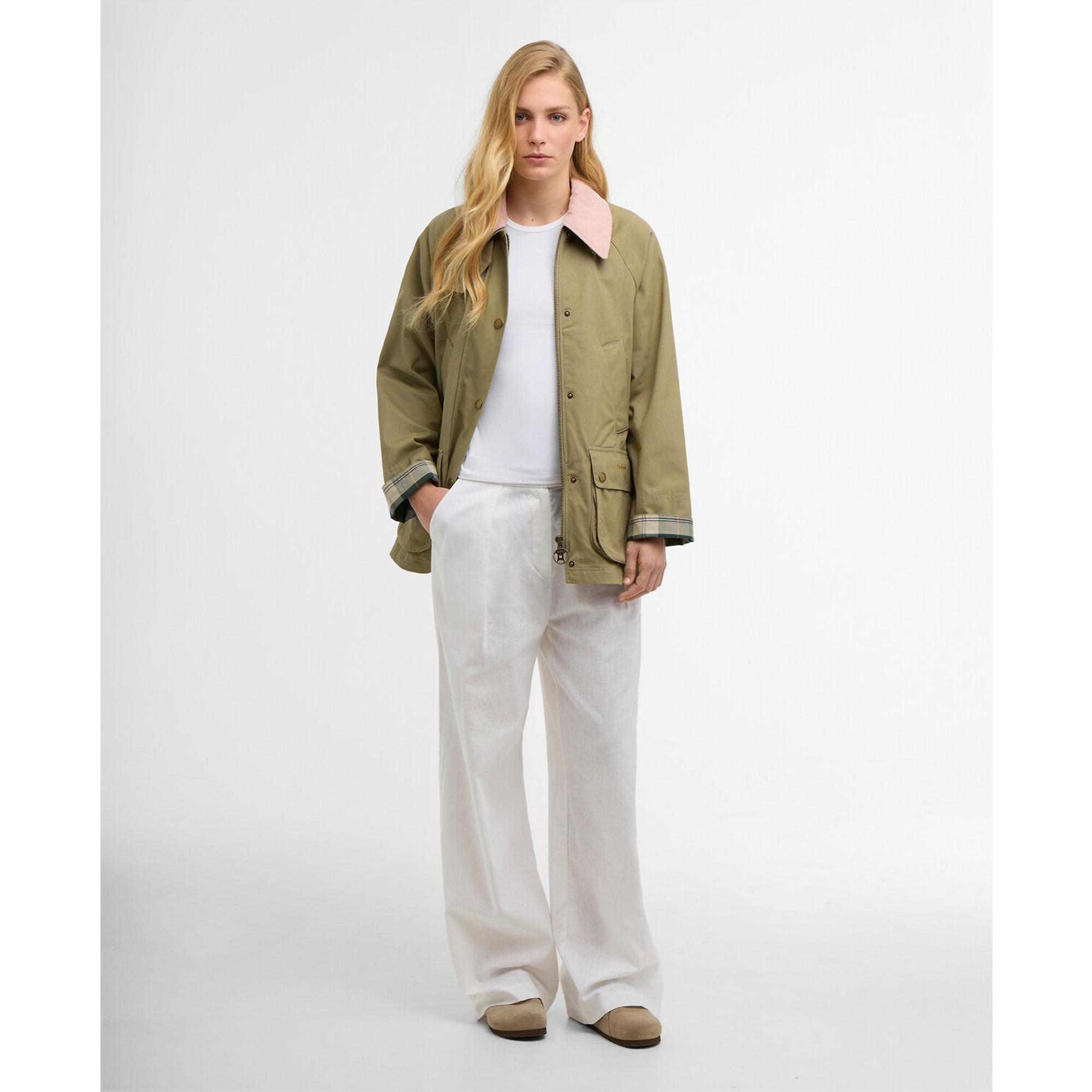 Product image 3 of 8 of Barbour Women's Modern Beadnell Casual Jacket - Bleached Olive/Ancient/Gardenia