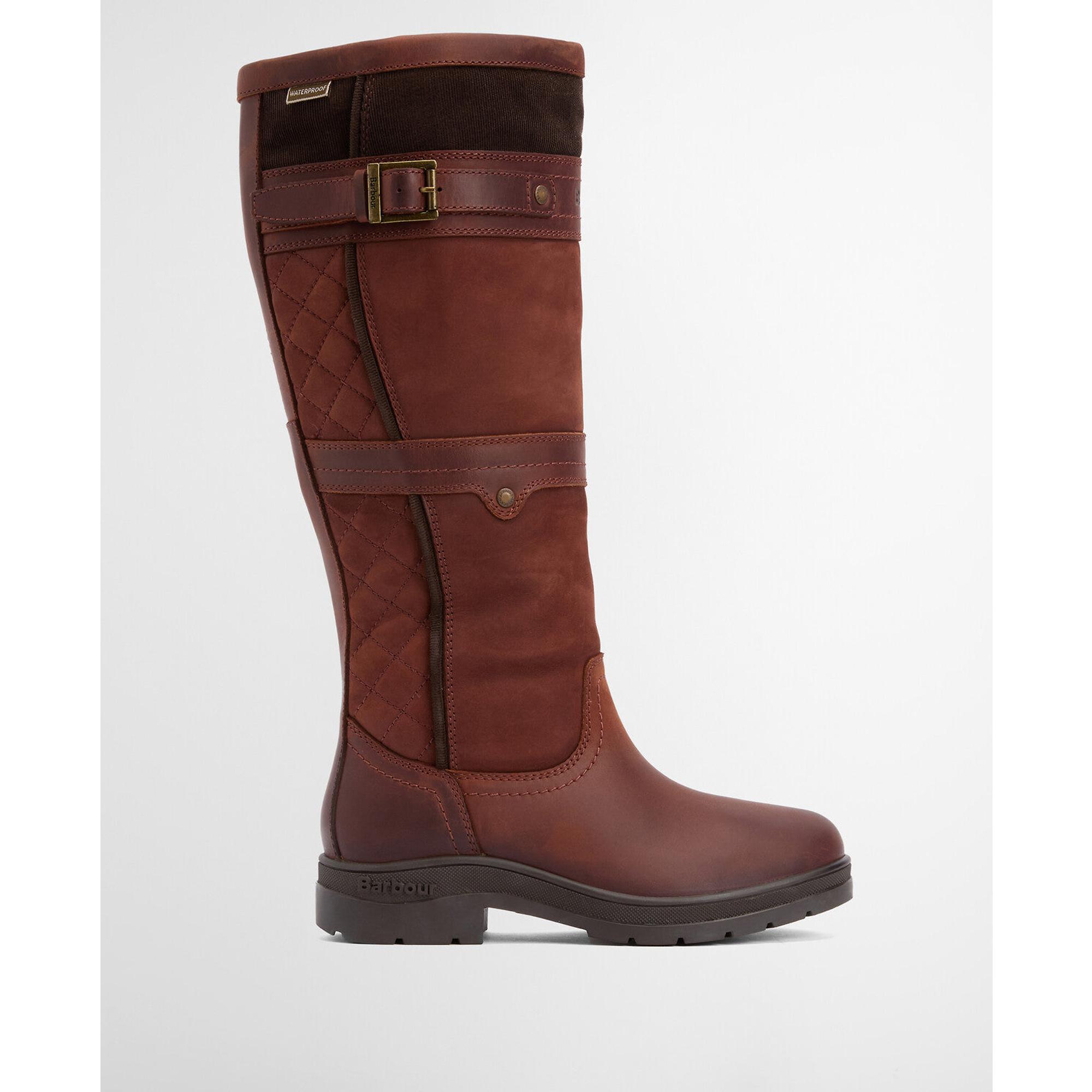 Product image 2 of 12 of Barbour Women's Beaconsfield Tall Boots - Mahogony/Choc Nubuck