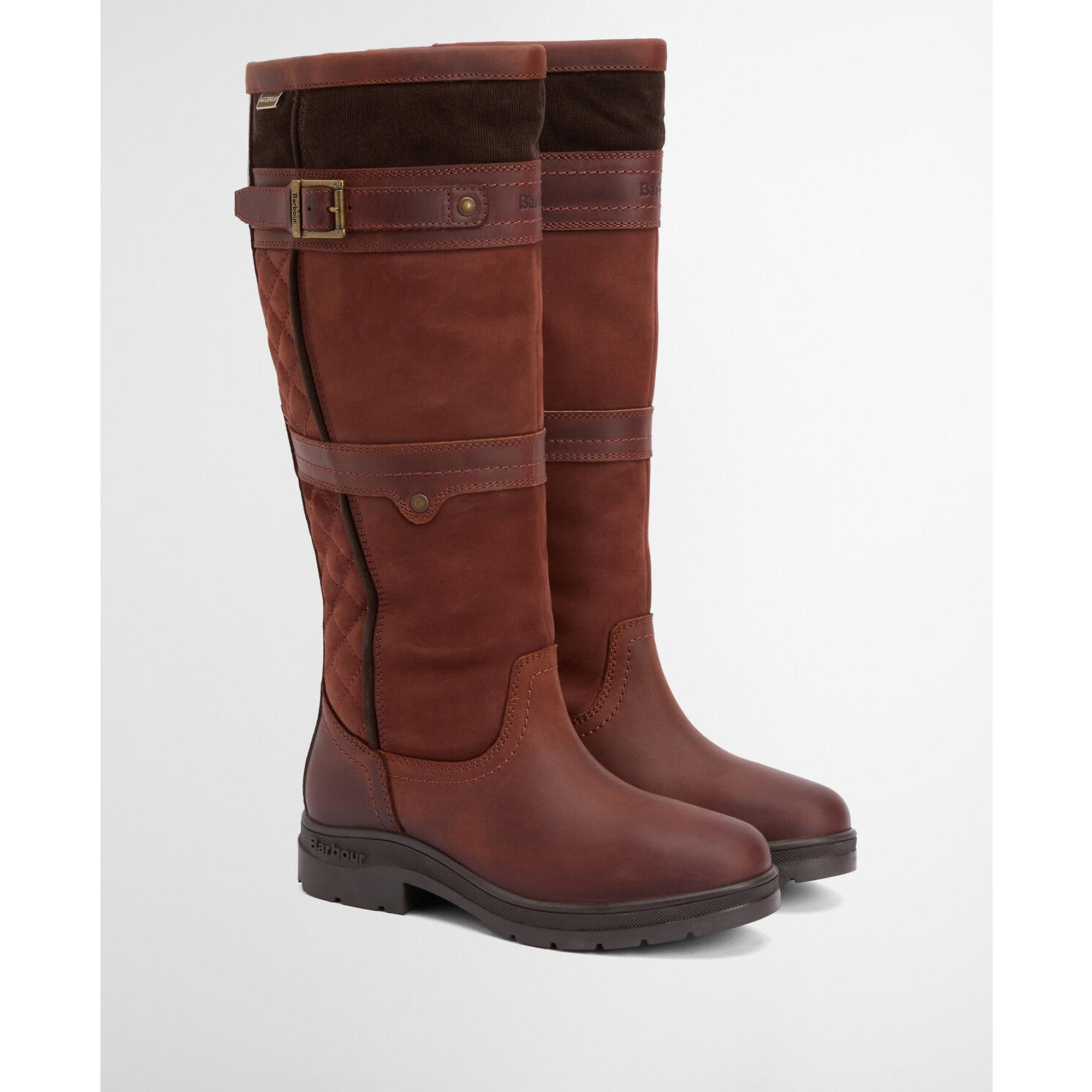 Product image 3 of 12 of Barbour Women's Beaconsfield Tall Boots - Mahogony/Choc Nubuck