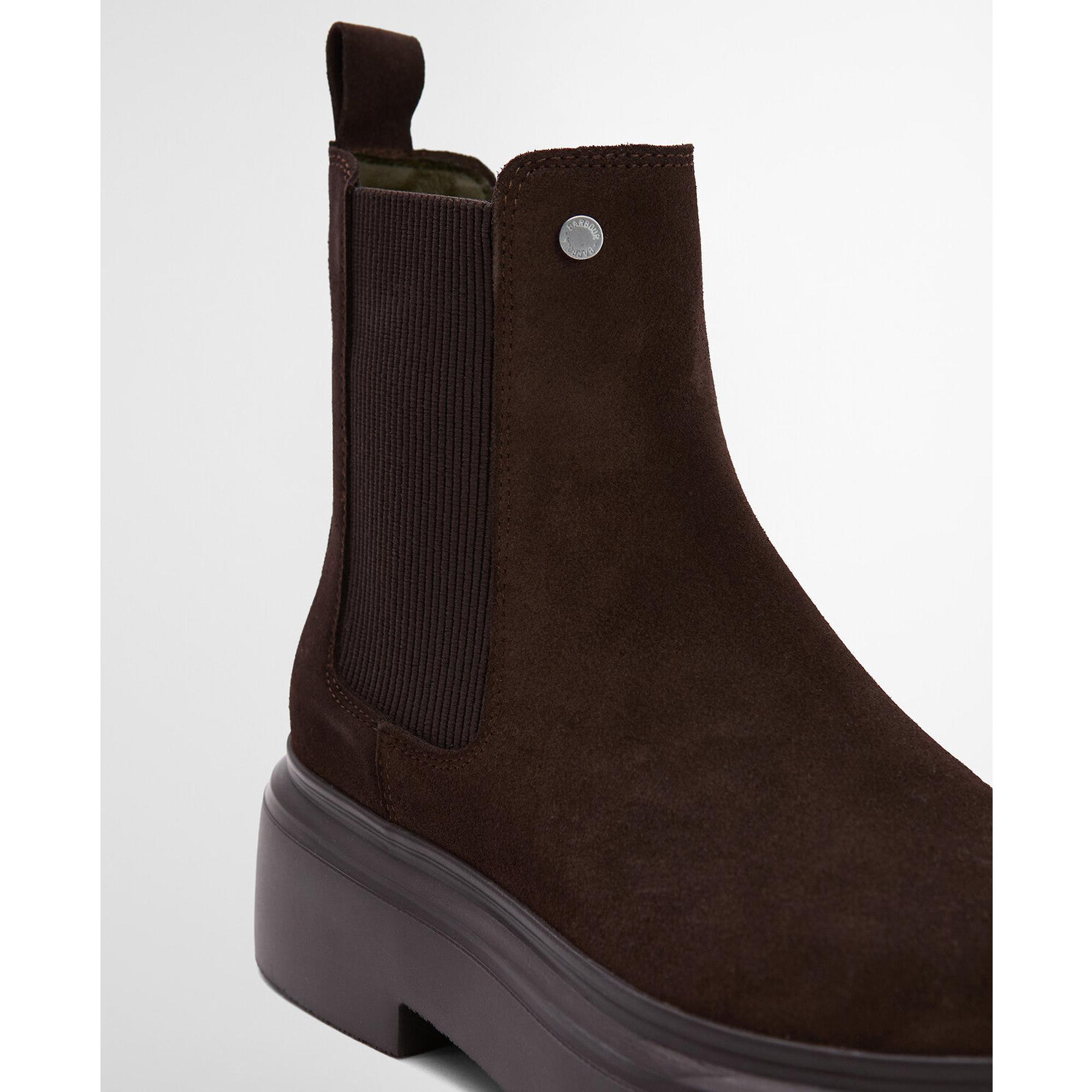 Product image 6 of 10 of Barbour Women's Celina Chelsea Boots - Espresso Suede