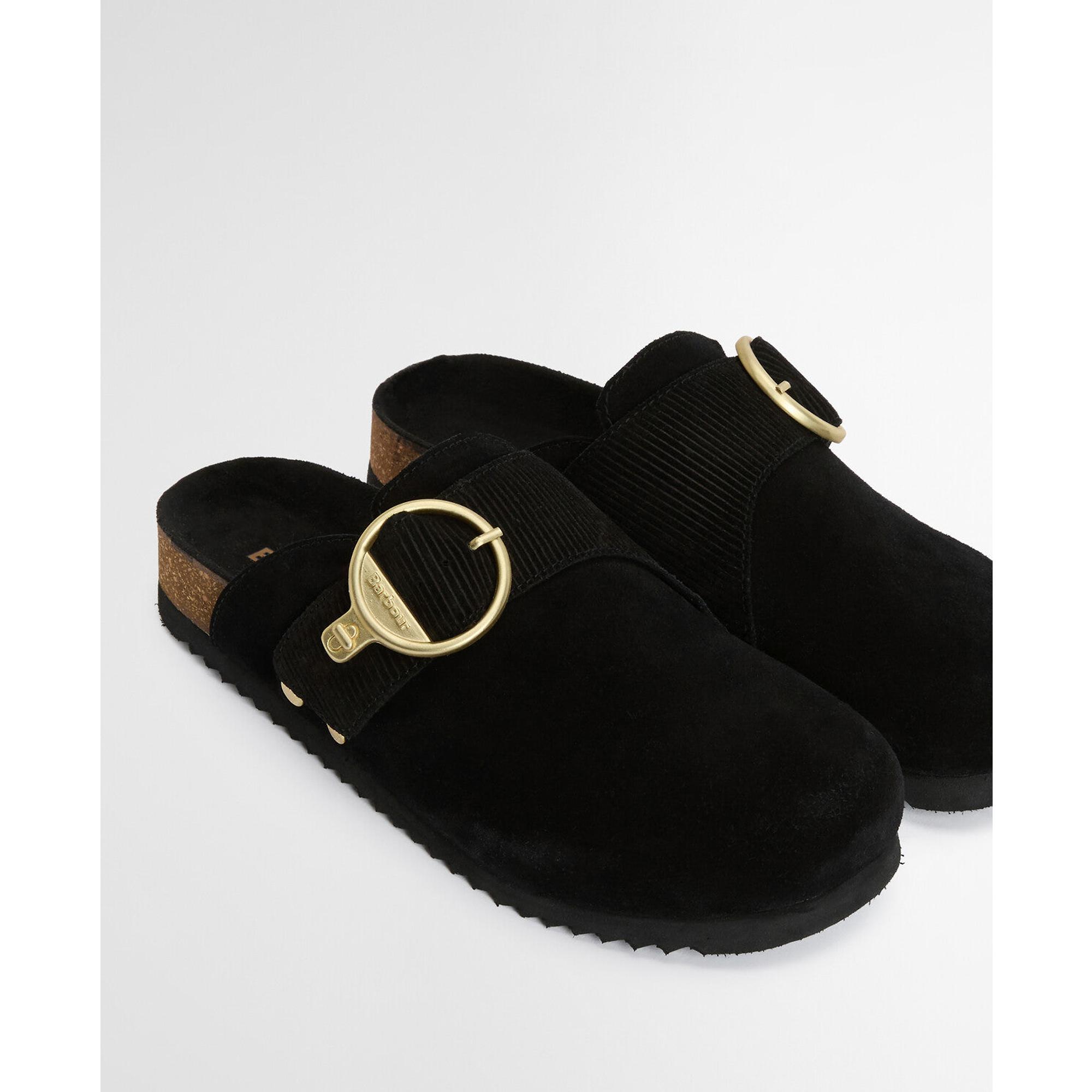 Product image 4 of 9 of Barbour Women's Kyra Closed Toe Sandals - Black Suede