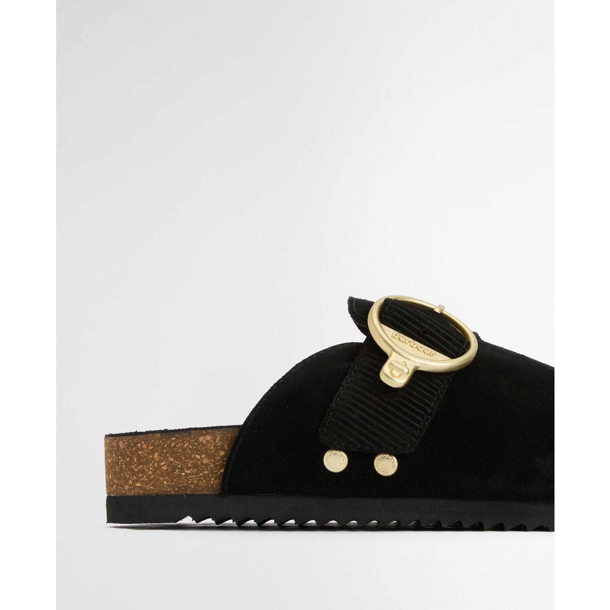 Product image 5 of 9 of Barbour Women's Kyra Closed Toe Sandals - Black Suede
