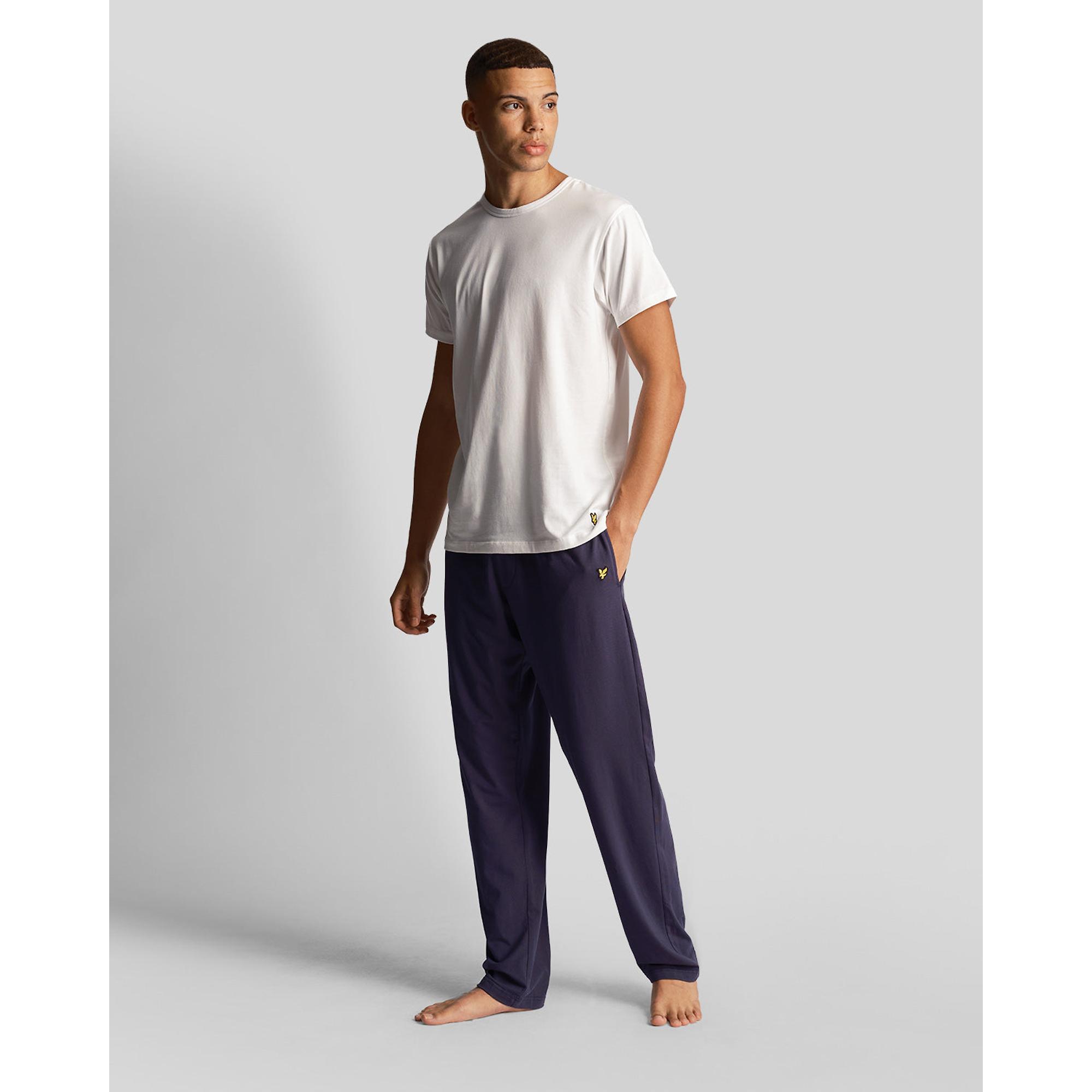 Product image 4 of 7 of Lyle & Scott Men's 3 Pack Lounge T-Shirts - Jet Black/ Mid Grey Marl/ White