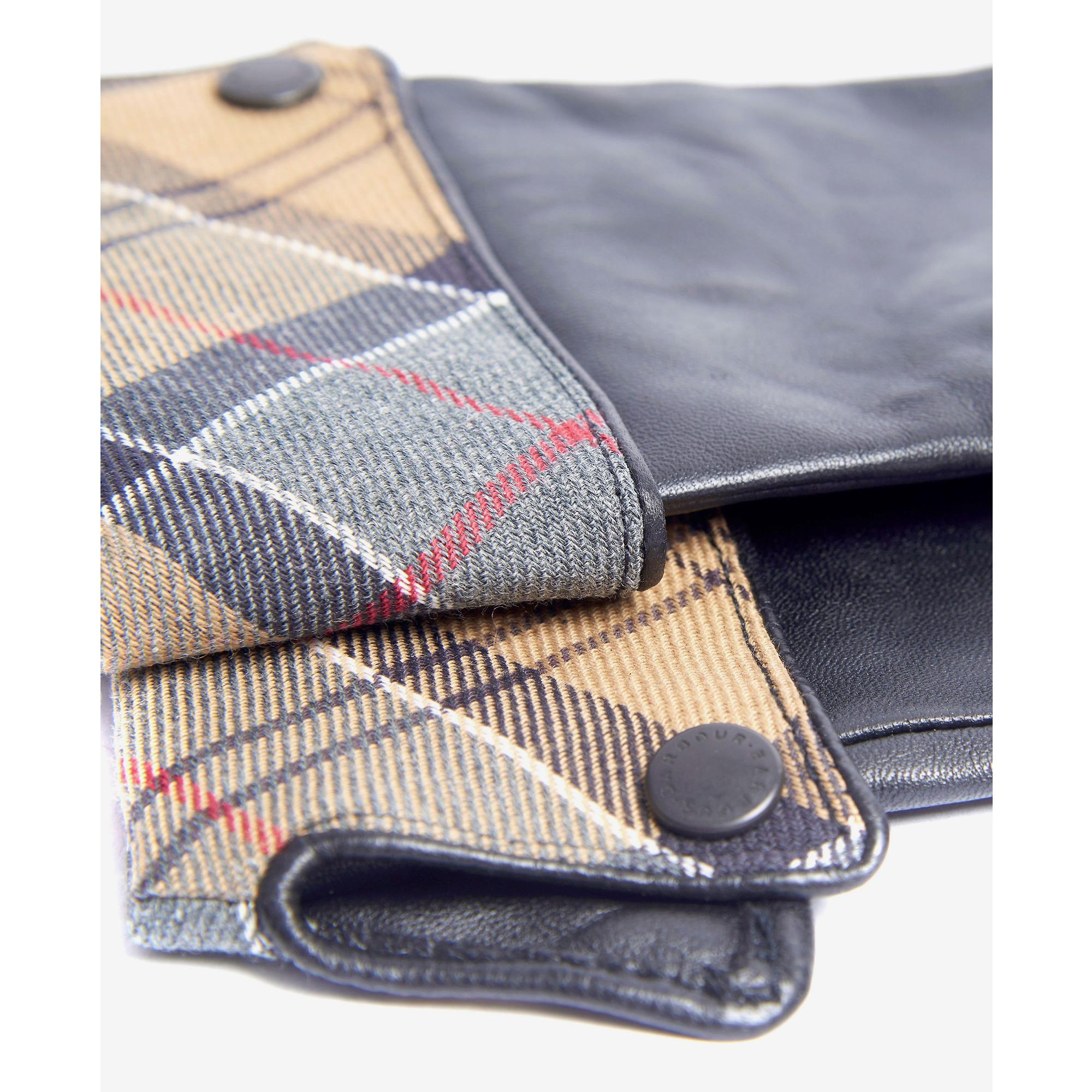 Product image 3 of 4 of Barbour Women's Lady Jane Leather Gloves - Black/Dress Tartan