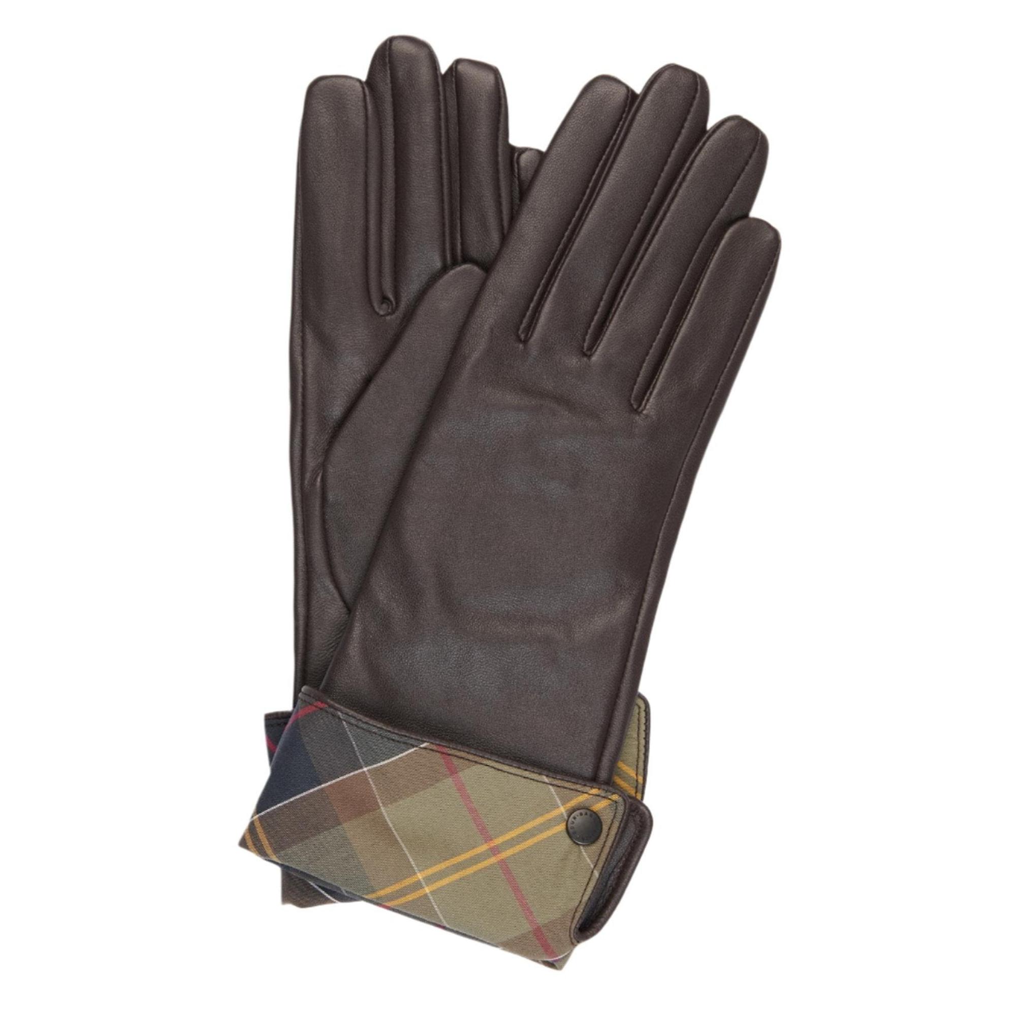 Product image 1 of 4 of Barbour Women's Lady Jane Leather Gloves - Choc/Classic
