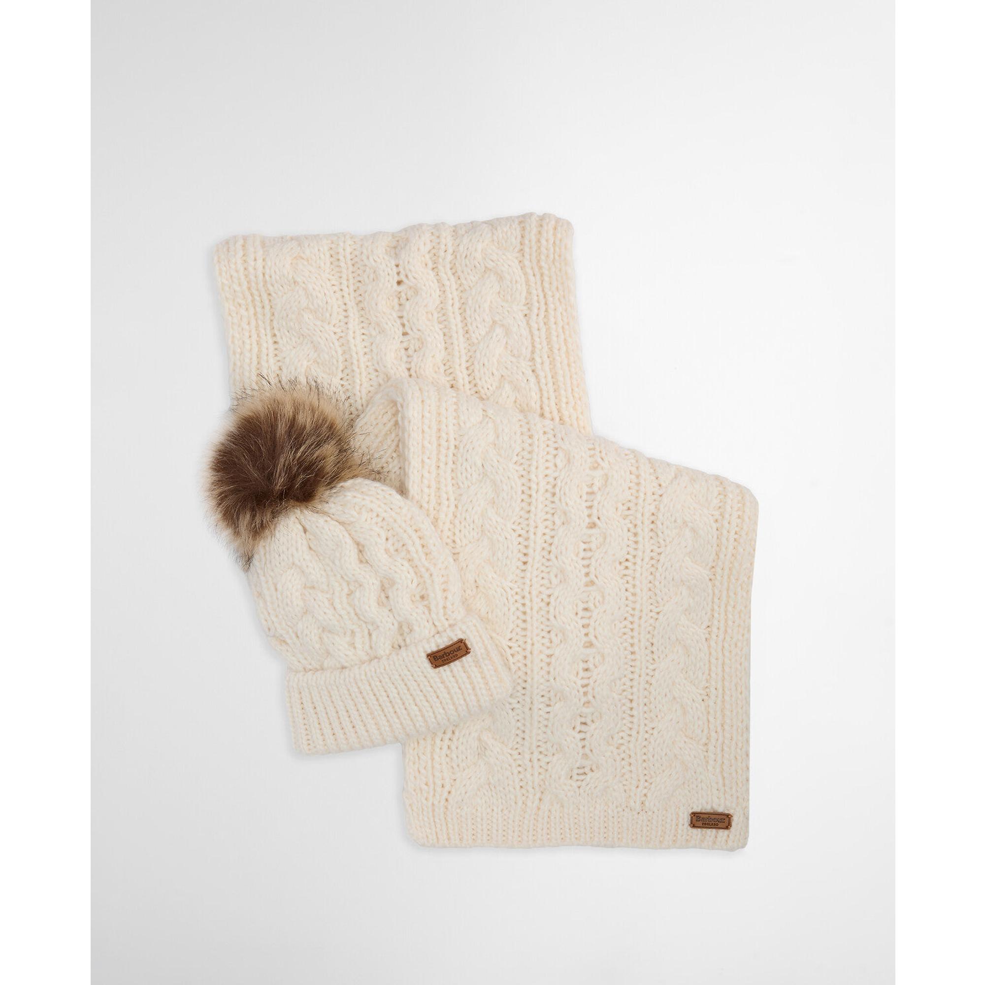 Product image 2 of 10 of Barbour Women's Penshaw Beanie & Scarf Gift Set - Cloud