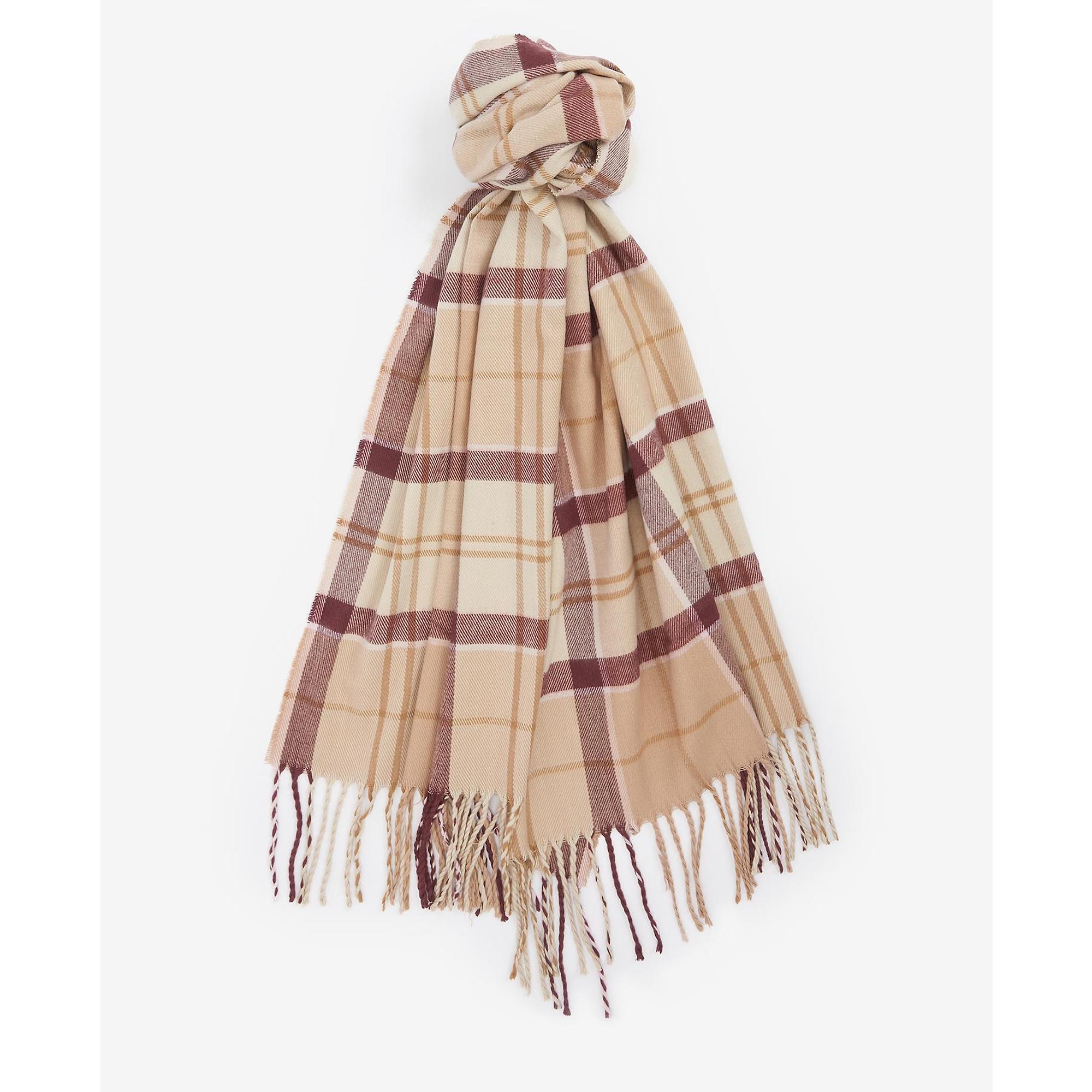 Product image 3 of 8 of Barbour Women's Dover Pom Beanie & Hailes Scarf Gift Set - Muted Cabernet