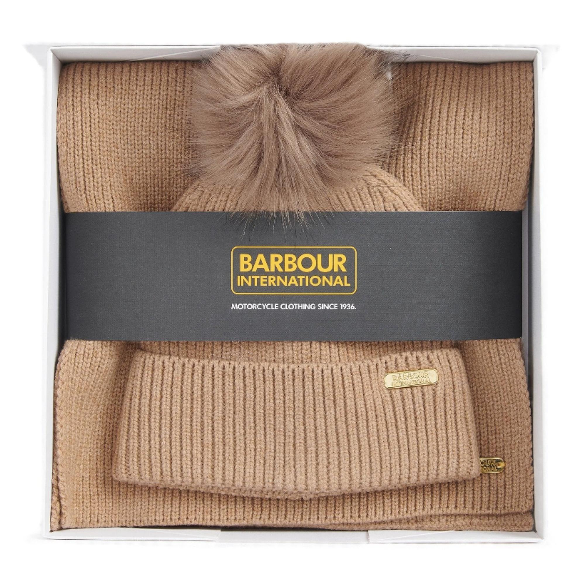 Product image 4 of 7 of Barbour International Women's Mallory Beanie & Scarf Gift Set - Light Trench