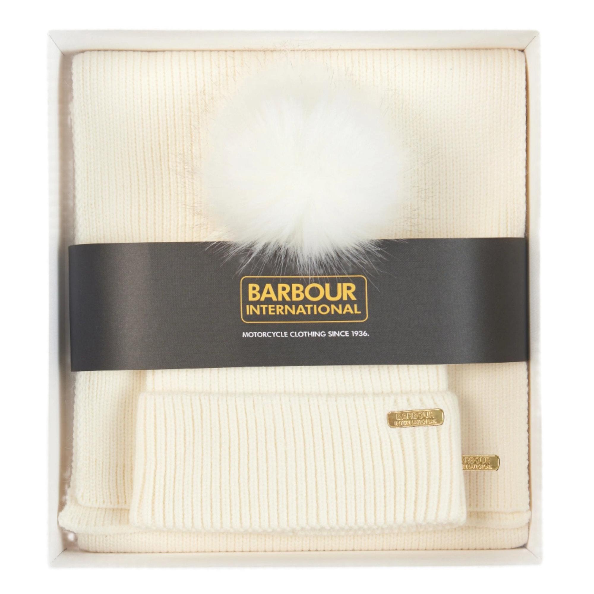 Product image 6 of 6 of Barbour International Women's Mallory Beanie & Scarf Gift Set - Optic White
