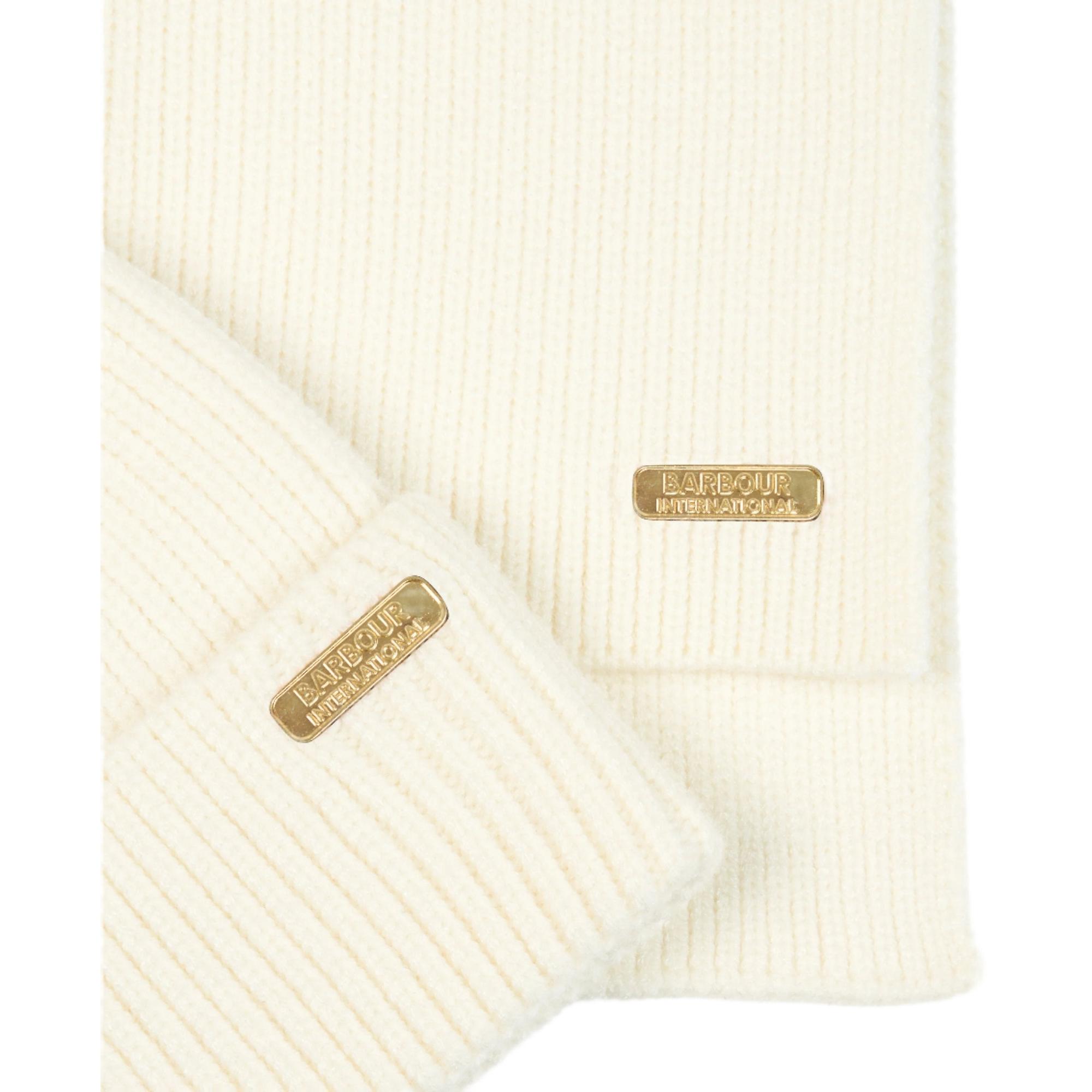 Product image 4 of 6 of Barbour International Women's Mallory Beanie & Scarf Gift Set - Optic White