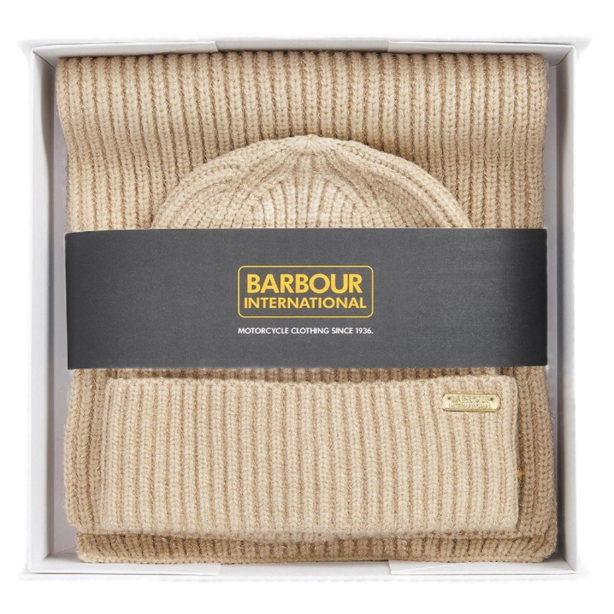 Product image 7 of 7 of Barbour International Women's Estoril Beanie & Scarf Gift Set - Stone