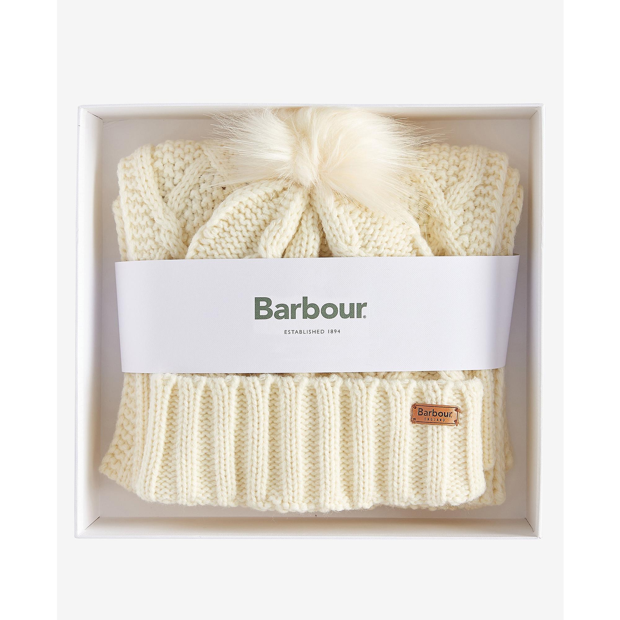 Product image 2 of 6 of Barbour Women's Ridley Pom Beanie & Scarf Gift Set - Cream