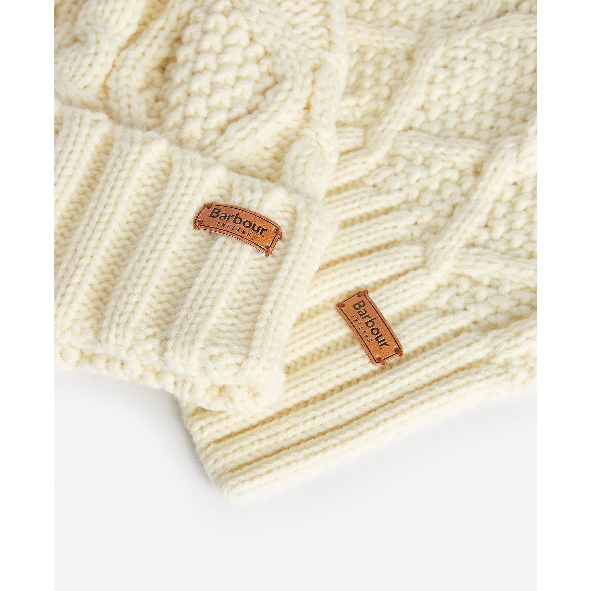 Product image 5 of 6 of Barbour Women's Ridley Pom Beanie & Scarf Gift Set - Cream