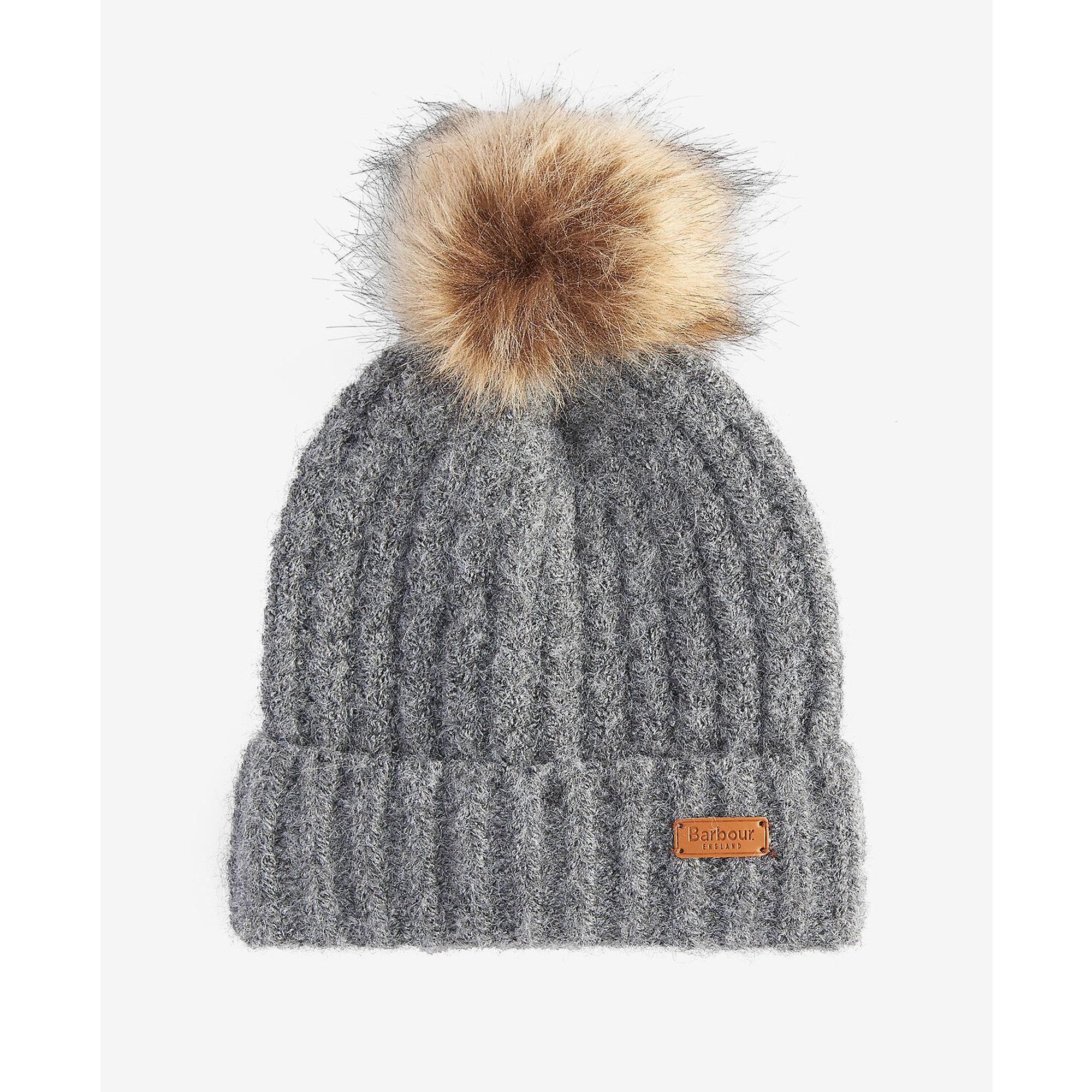 Product image 3 of 5 of Barbour Women's Saltburn Beanie & Tartan Scarf Gift Set - Grey Rose